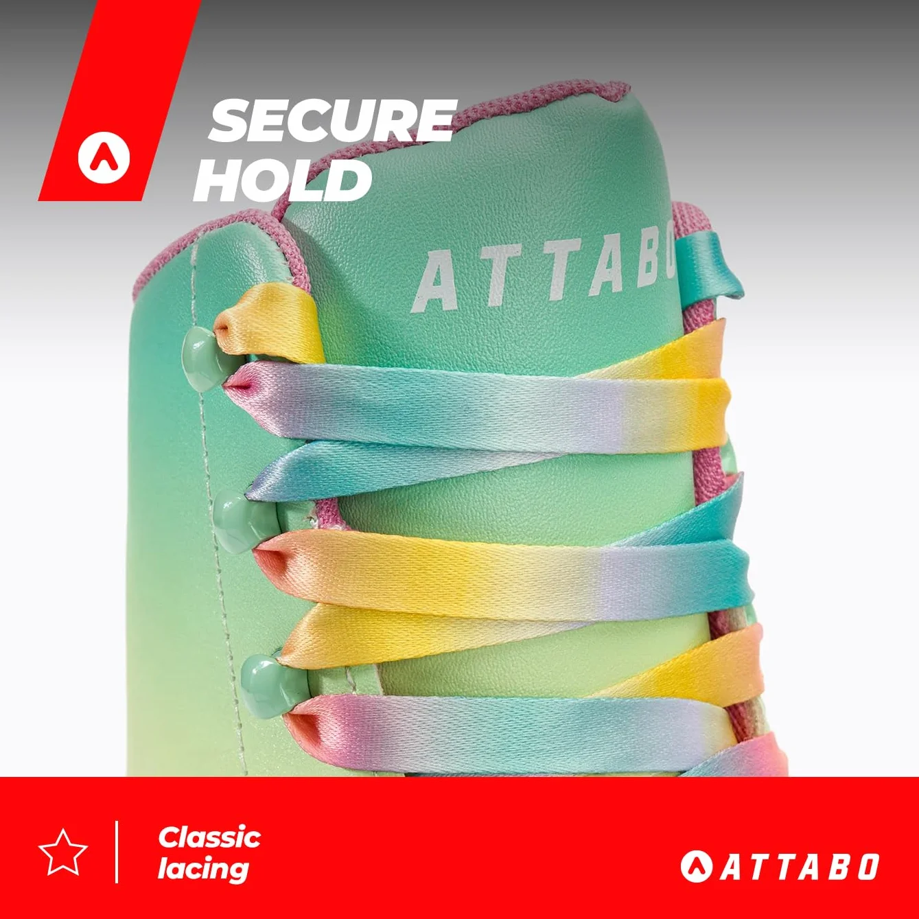 ATTABO Pattini a rotelle Aquatica 35-42 EU, alluminio, ruote 82A 54 mm, ABEC-5, multicolore