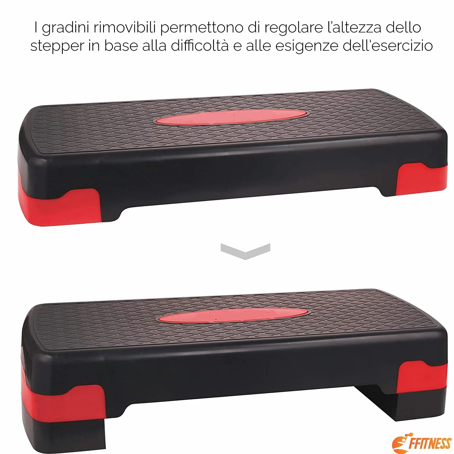 Stepper Regolabile in Altezza per Fitness Aerobica, Piattaforma per Esercizi a Casa e Palestra