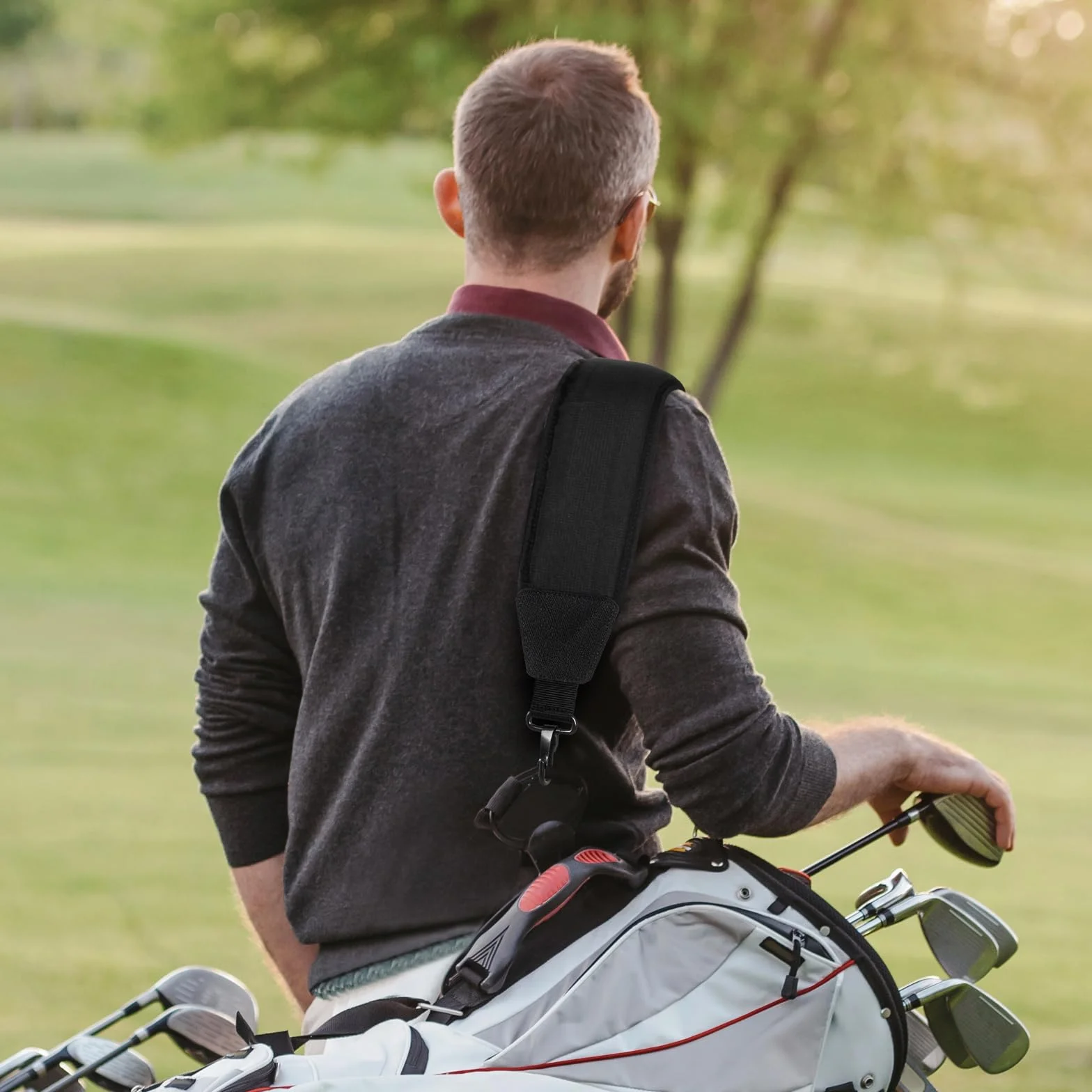 Borsa da golf imbottita tracolla singola regolabile universale