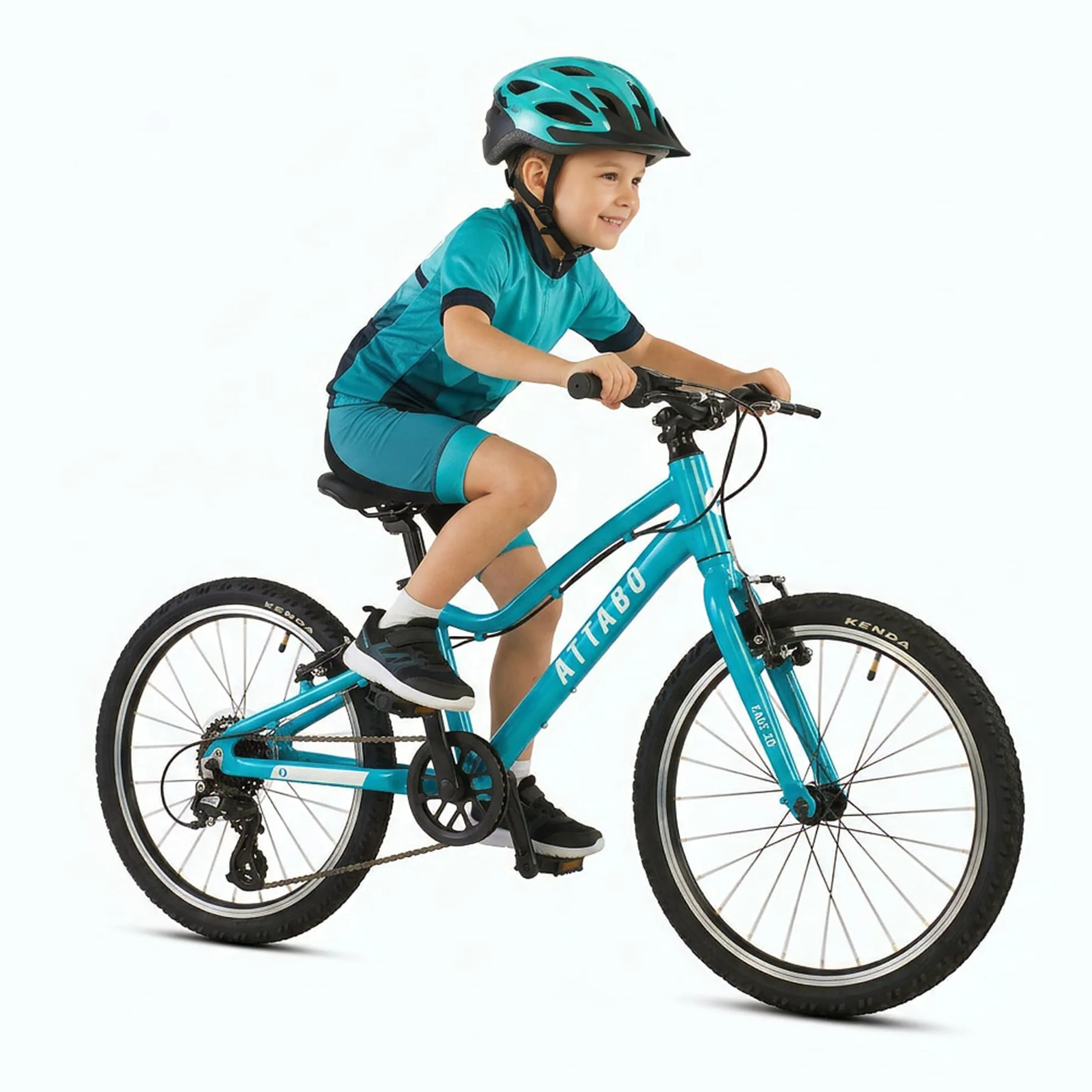 ATTABO Bicicletta per Bambini EASE 20" Leggera Resistente Gradino Basso Manubrio BMX Ergonomico Deragliatore