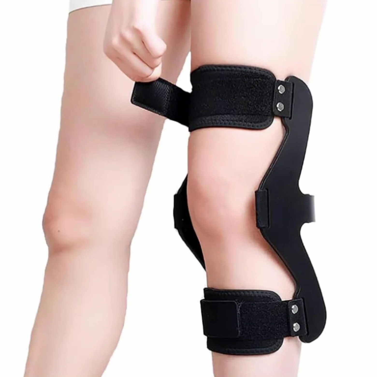 Tutore for iperestensione del Ginocchio, ortesi di Supporto Regolabile for Ginocchio, protettore immobilizzatore for alleviare Il Dolore articolare(XL)