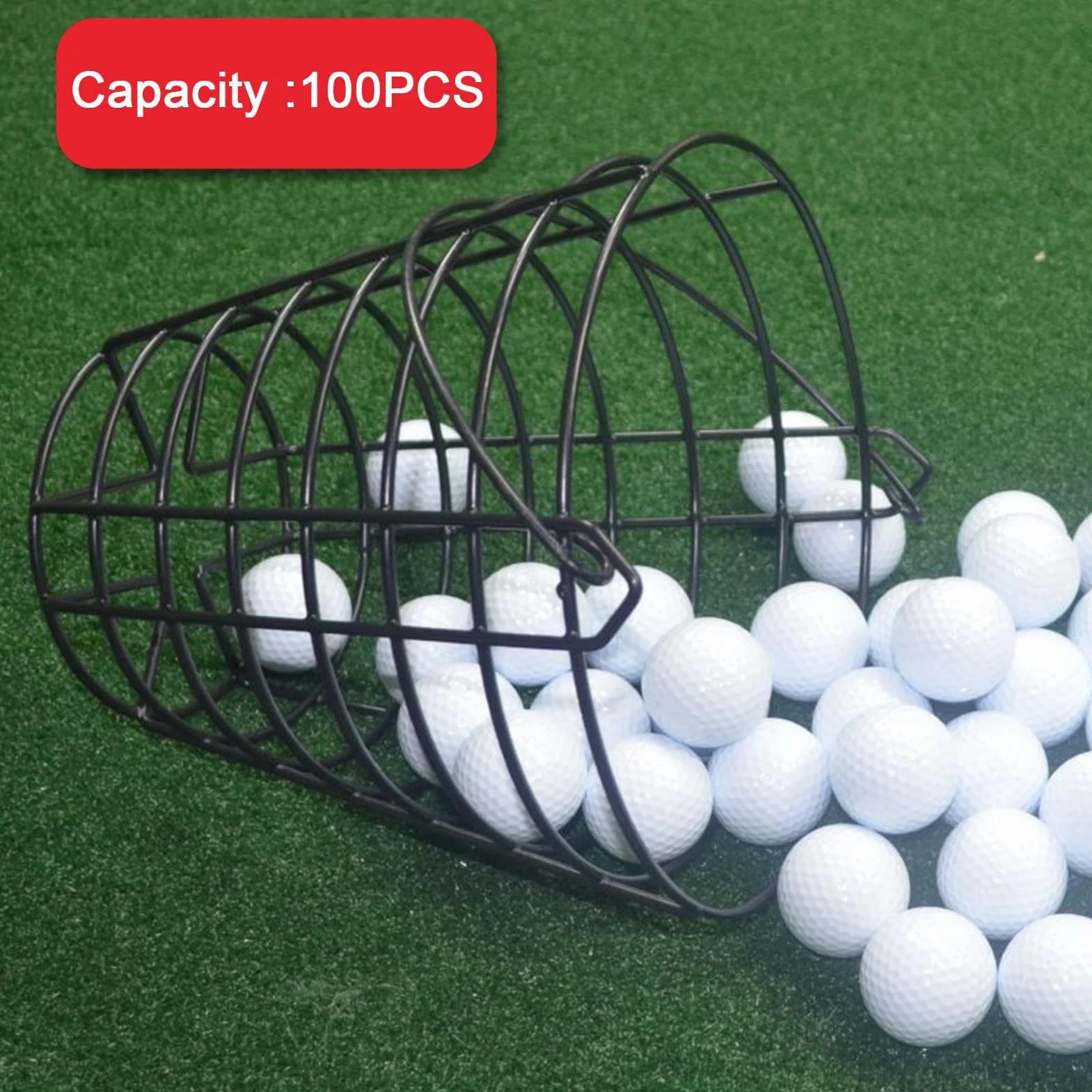 Cestino per palline da golf organizer 100 palline filo manico grande capacità