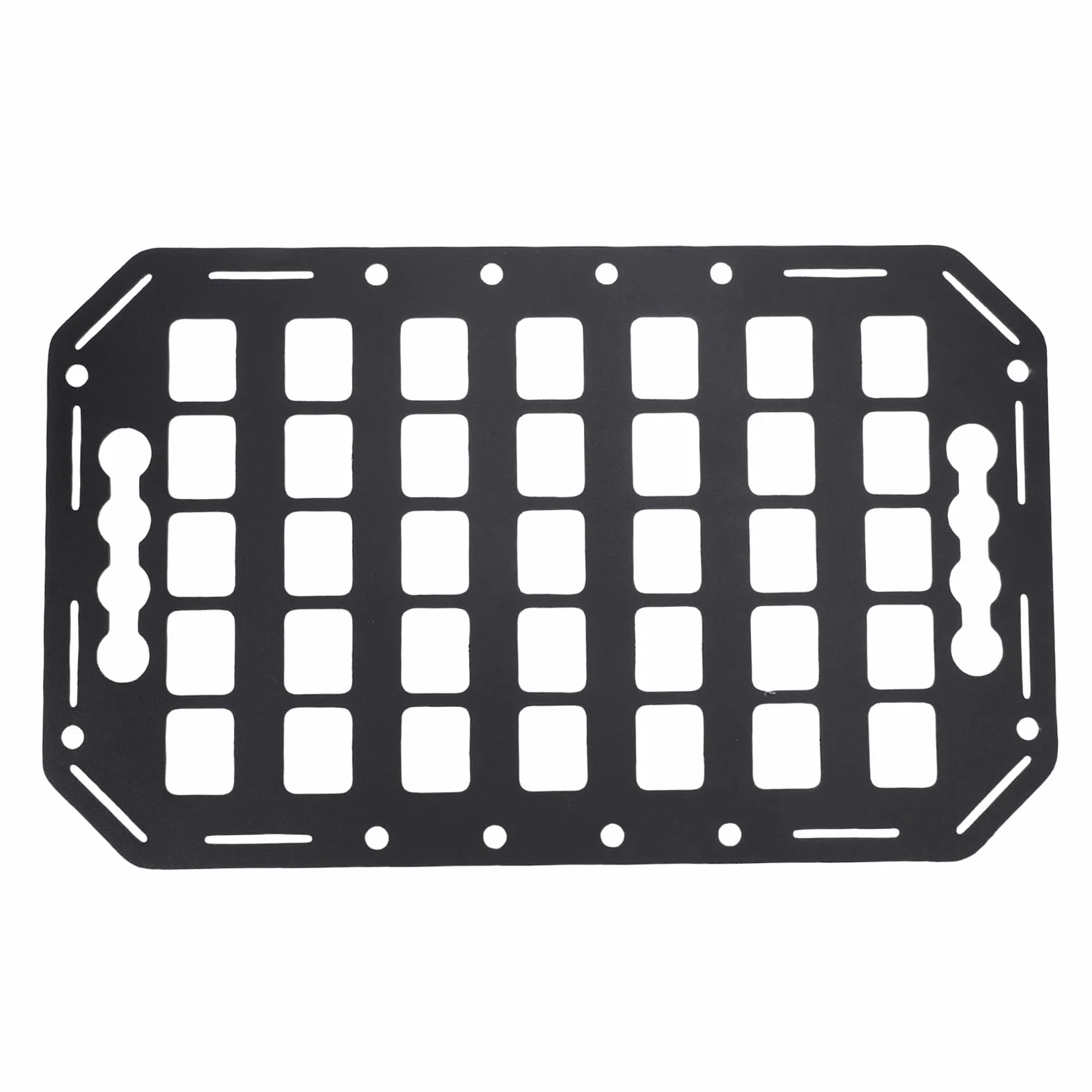 Haofy L Pista Molle Panel Camion Letto Molle Rack Alluminio 15x9.25x 0.08in con Fori Multipi per L Rail Tool Storage Cars SUV Pickups Camion