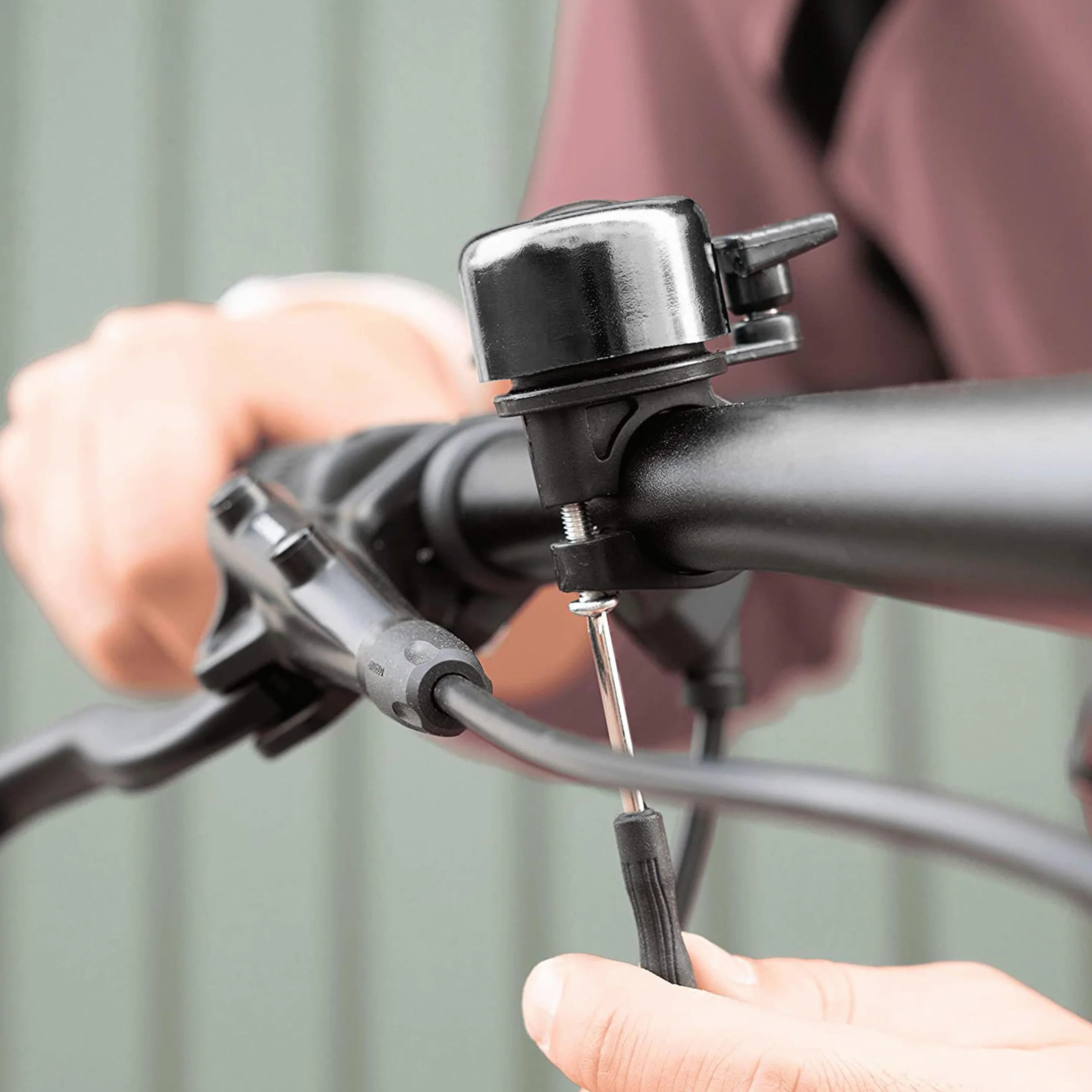 Campanello per bicicletta Mountain Bike in acciaio inox robusto con cacciavite