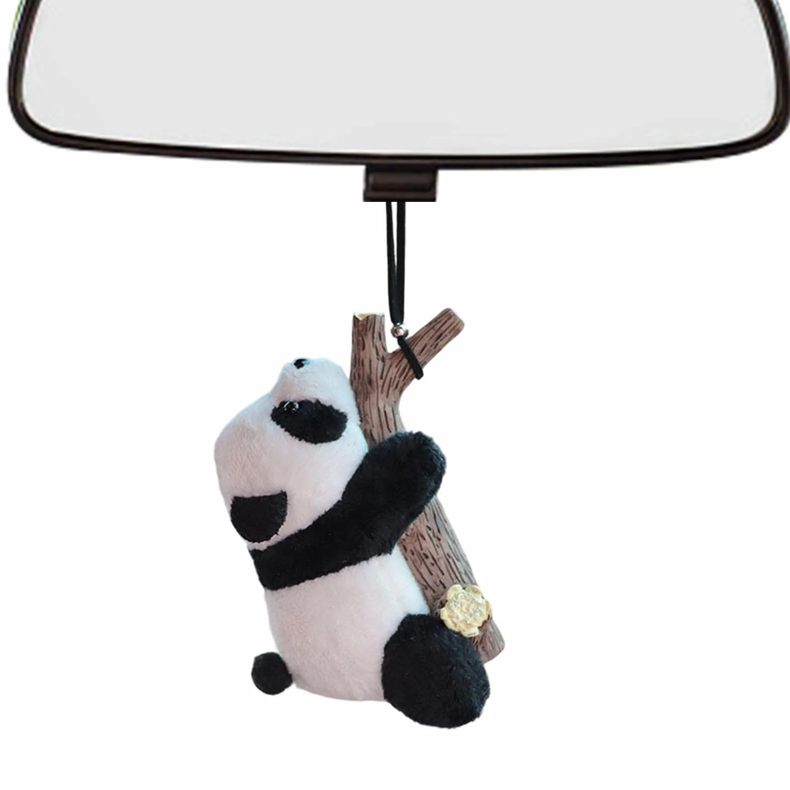 Ciondolo per Specchietto Retrovisore a Forma di Panda, Decorazione per Auto, Accessori per Interni, Ciondolo per Chiavi e Cellulare