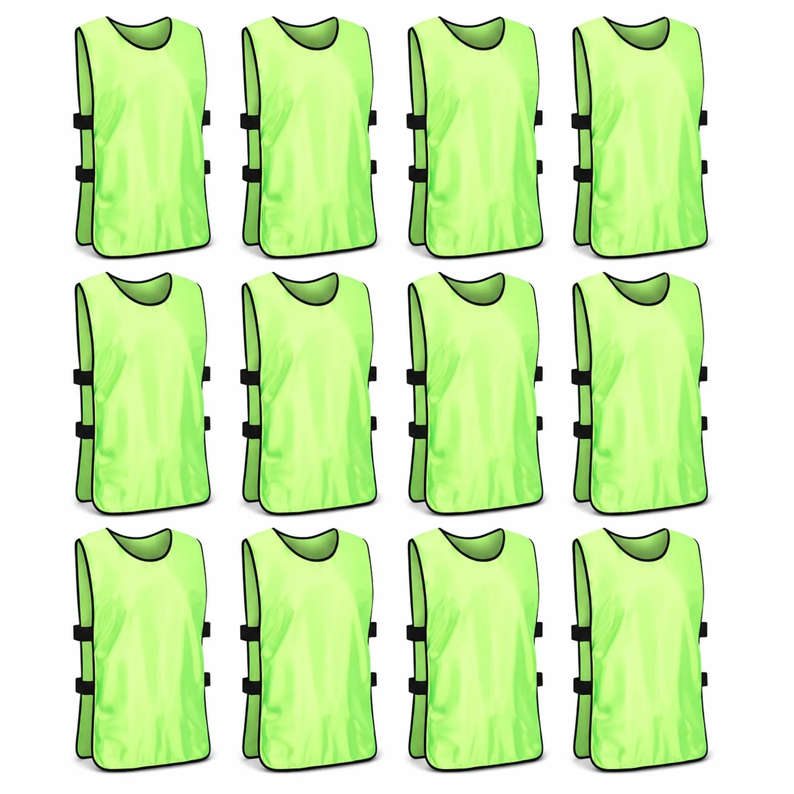 PORFOYO Gilet Da Allenamento Calcio 12 Pezzi 47x70cm Casacche Calcio Adulti Pettorine Sportive