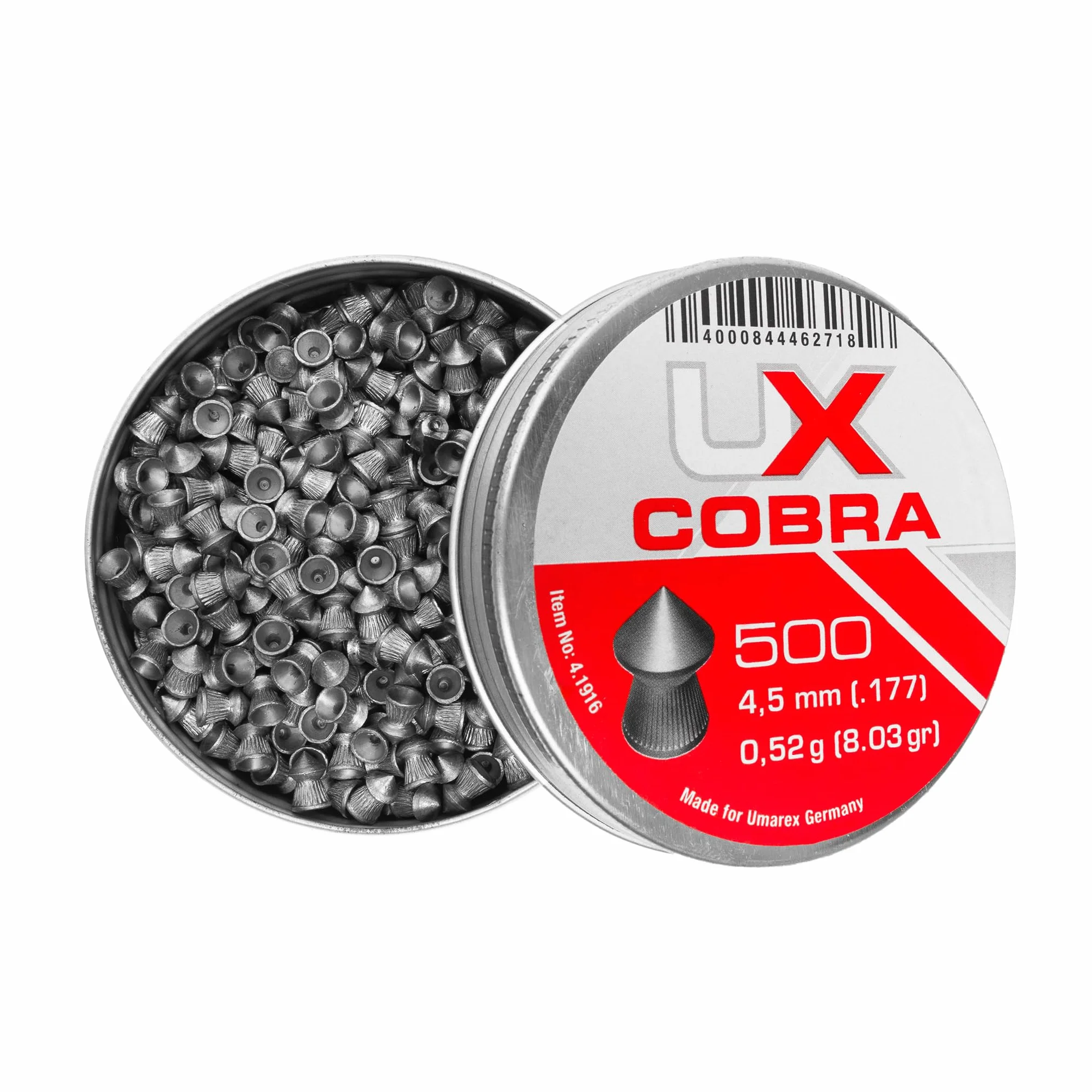 Bundle Softair Piombini Cal. 4.5 Humarex Cobra 3 Scatole + 10 Bersagli 14x14 cm - Pallini Piombo per Carabina Aria Compressa, Pistola Calibro 4.5