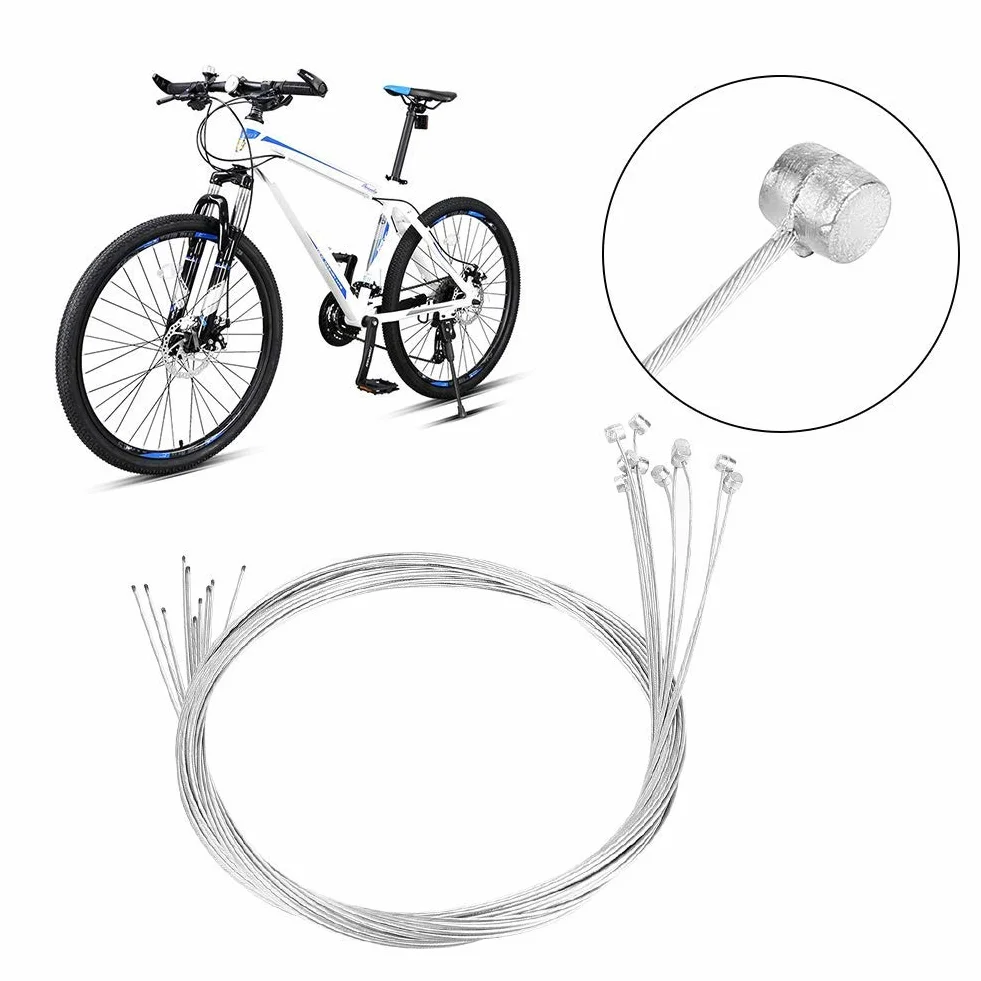 Cavo Freno Bici 10Pcs 2M Lungo Filo Riparazione Ricambio Sostituzione per Mountain Bike Strada