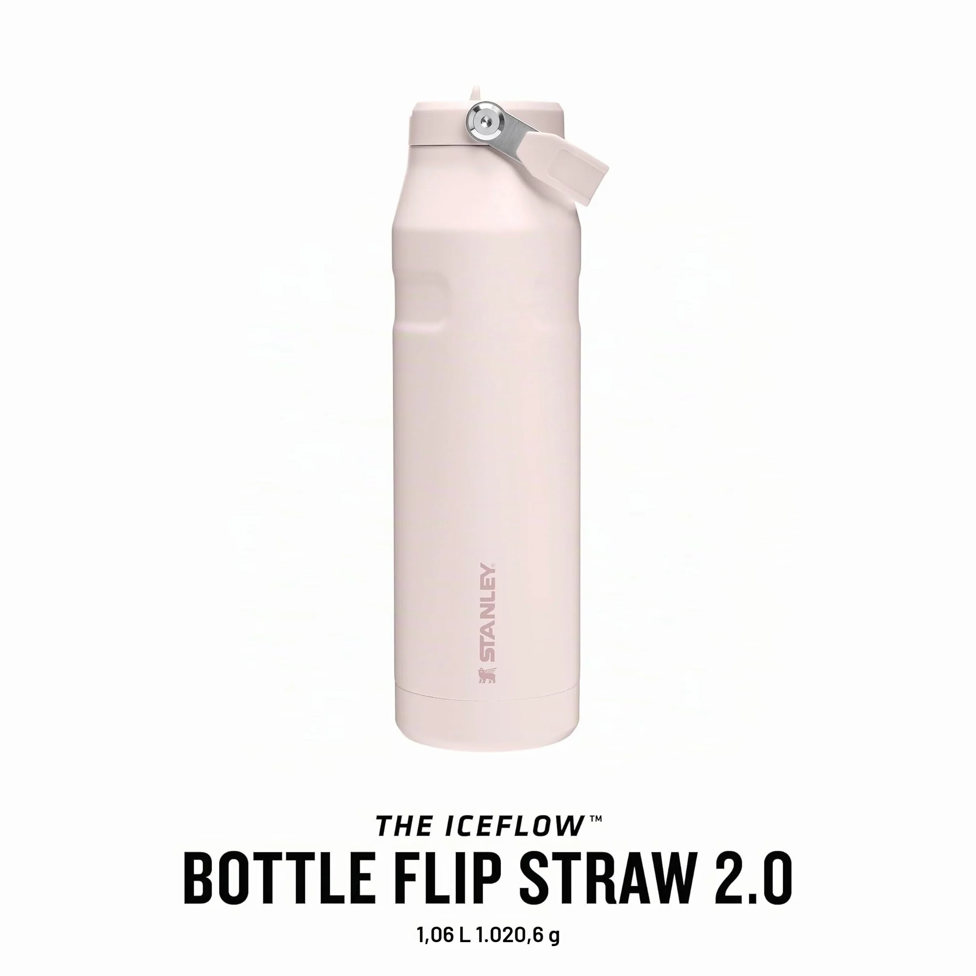 Stanley 1913 Flip Straw 2.0 Borraccia 1.06L Acciaio Inossidabile Senza BPA Rose Quartz