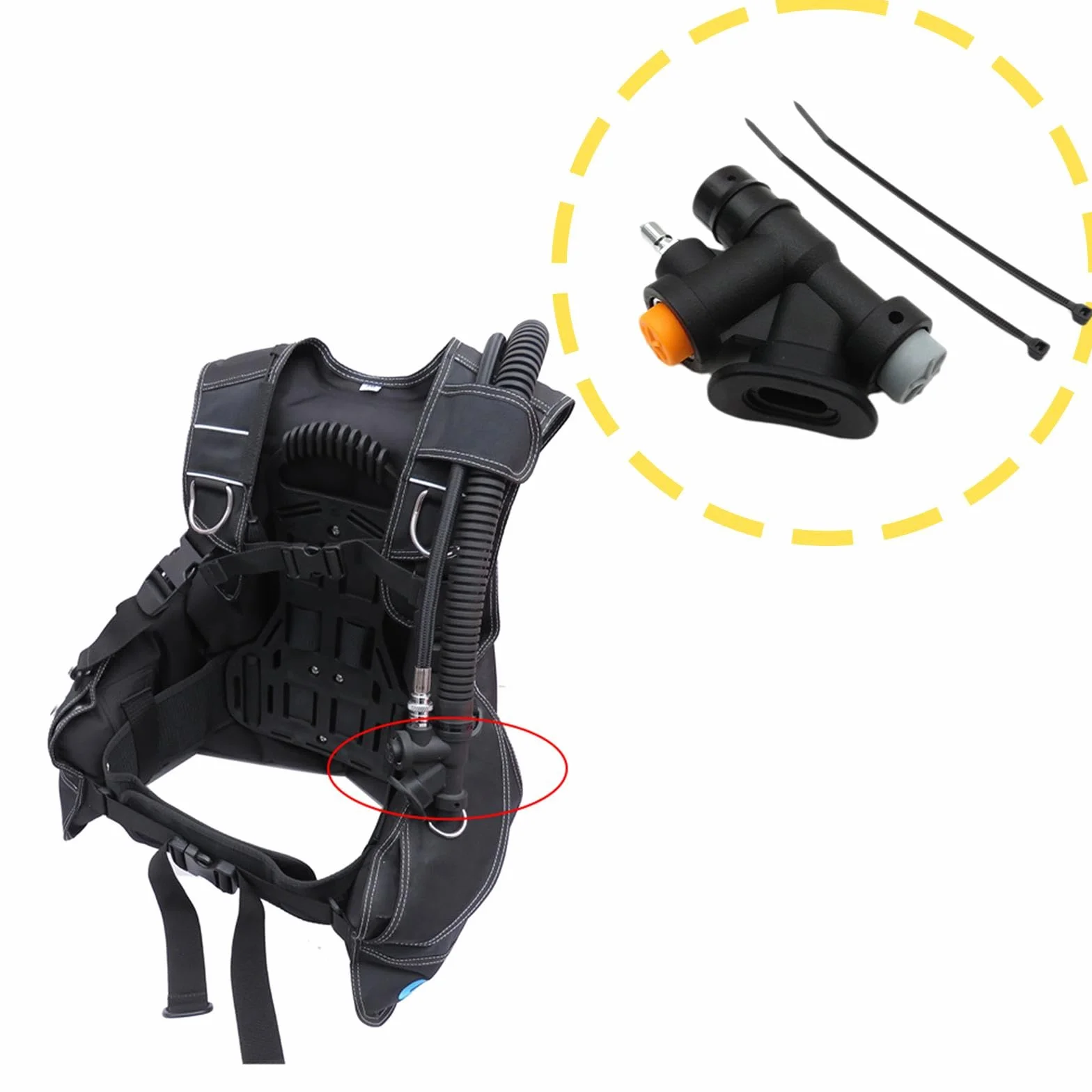 predolo Dispositivo di Gonfiaggio per GAV da Immersione, Valvola Orale Tipo K