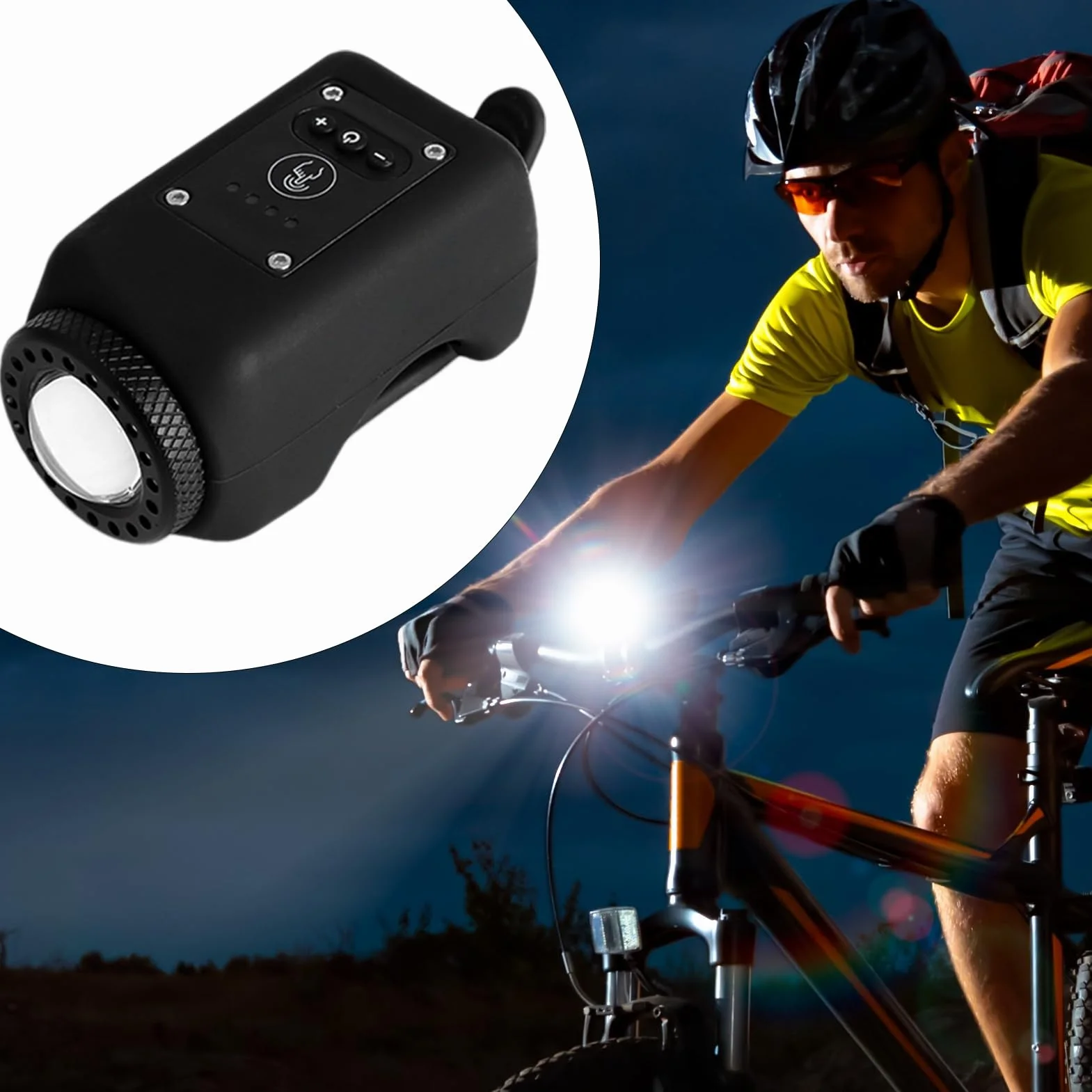 Campanello per bici con allarme forte, ricarica USB, multifunzione, elettronico, per mountain bike