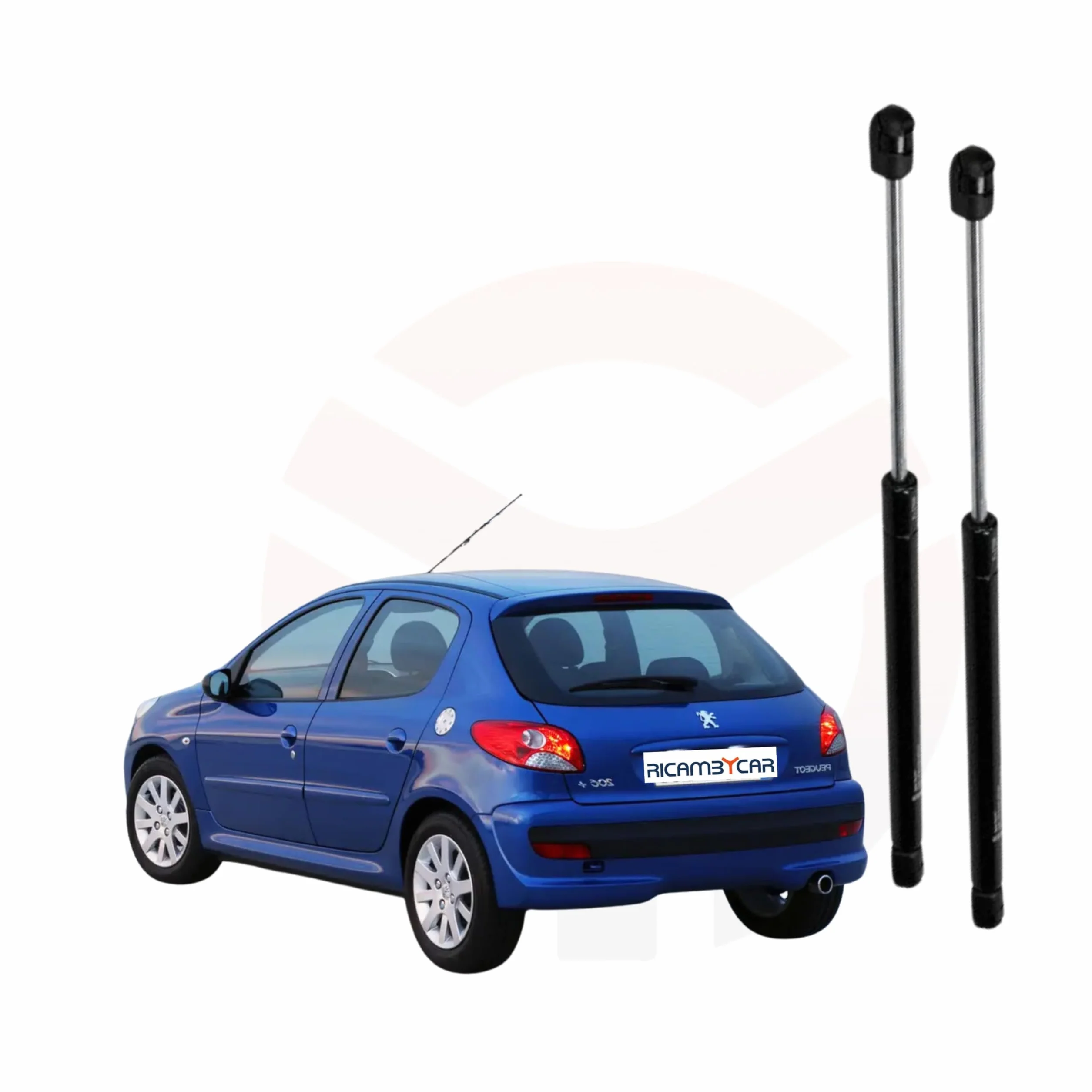 Coppia Molle a Gas Portellone Posteriore Compatibile con Peugeot 206 1998 > 2012