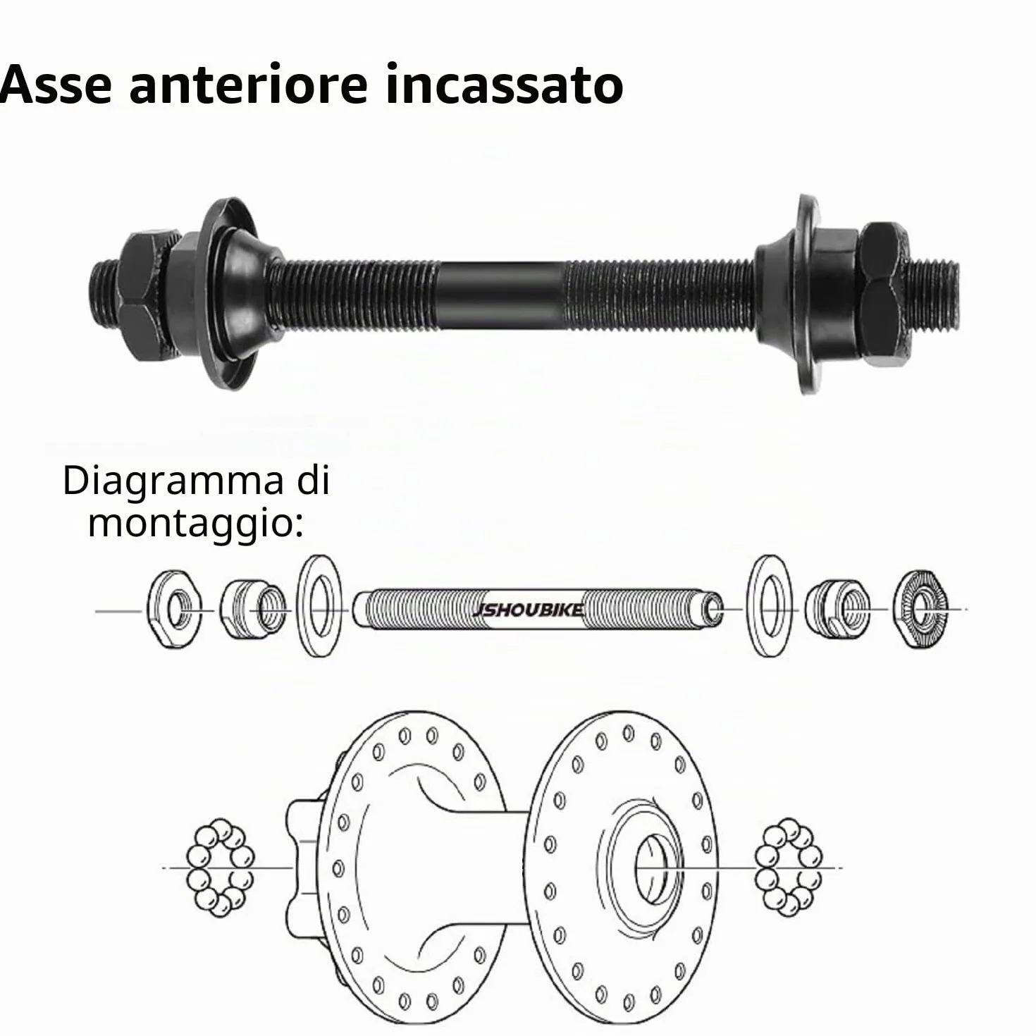 Set Sgancio Rapido Bici Mozzo Ruota Bloccaggio Rapido