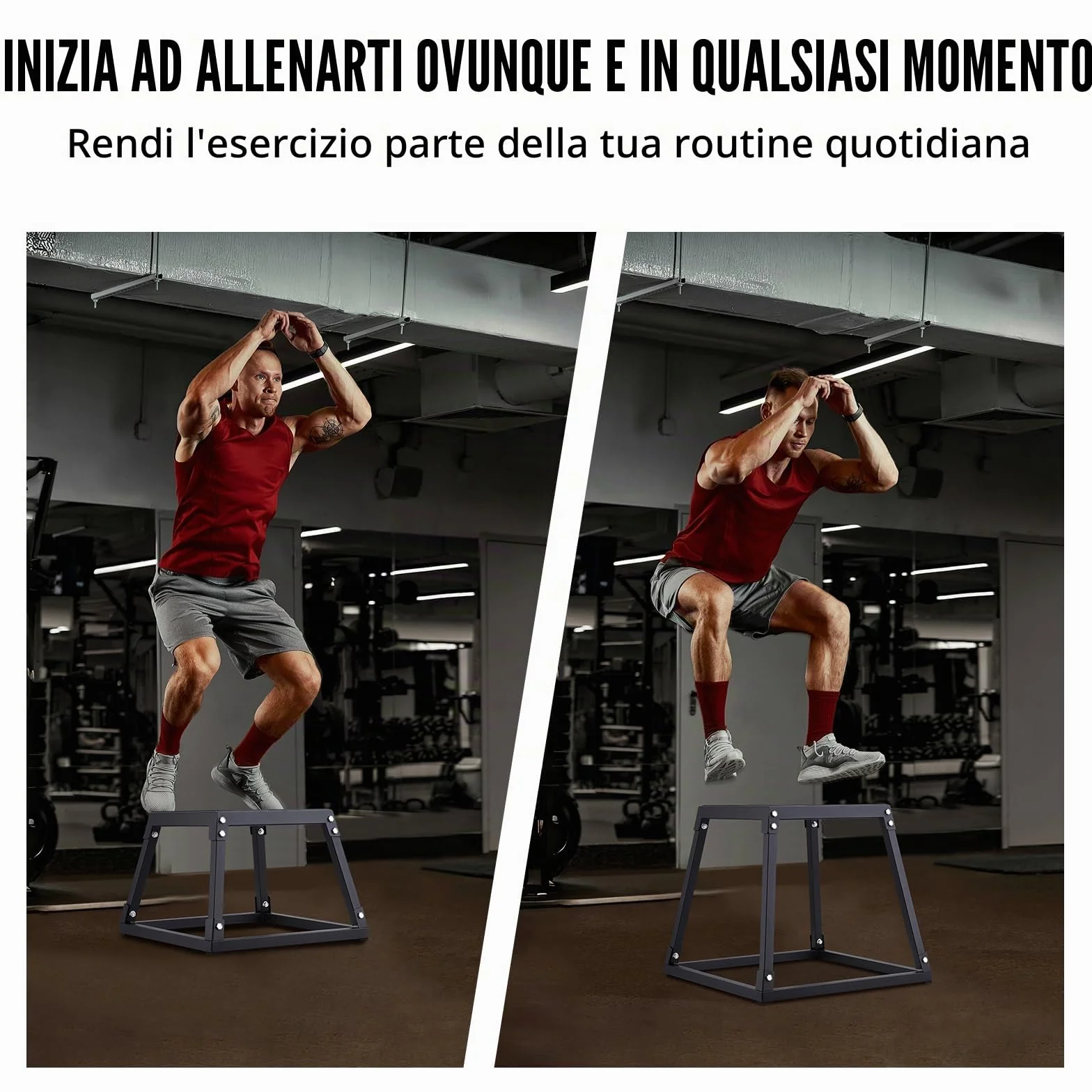 VEVOR Box Pliometrico 305mm Piattaforma Pliometrica Carico 227 kg Jump Box Allenamento Fitness Crossfit