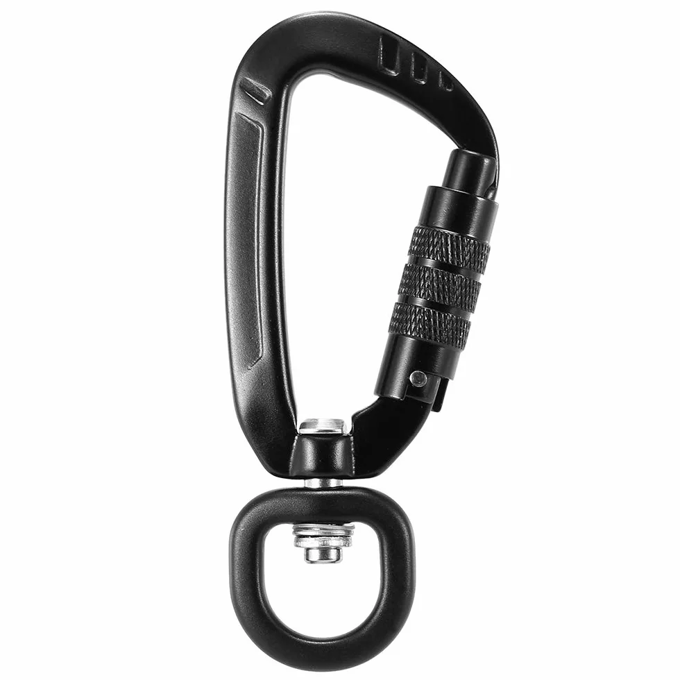 Moschettone girevole 360° con bloccaggio automatico 4KN 2 pz