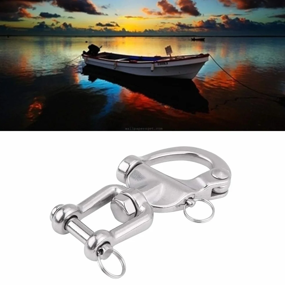 Grillo Moschettone Girevole 12mm Acciaio Inossidabile 316 Spinnaker Barche Vela (128mm)