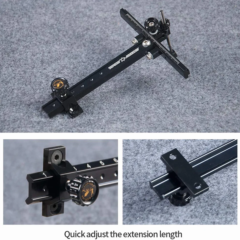 SHARROW Bow Sight 1 Pin Aluminium Alloy Sight for Recurve Bow Archery Accessories