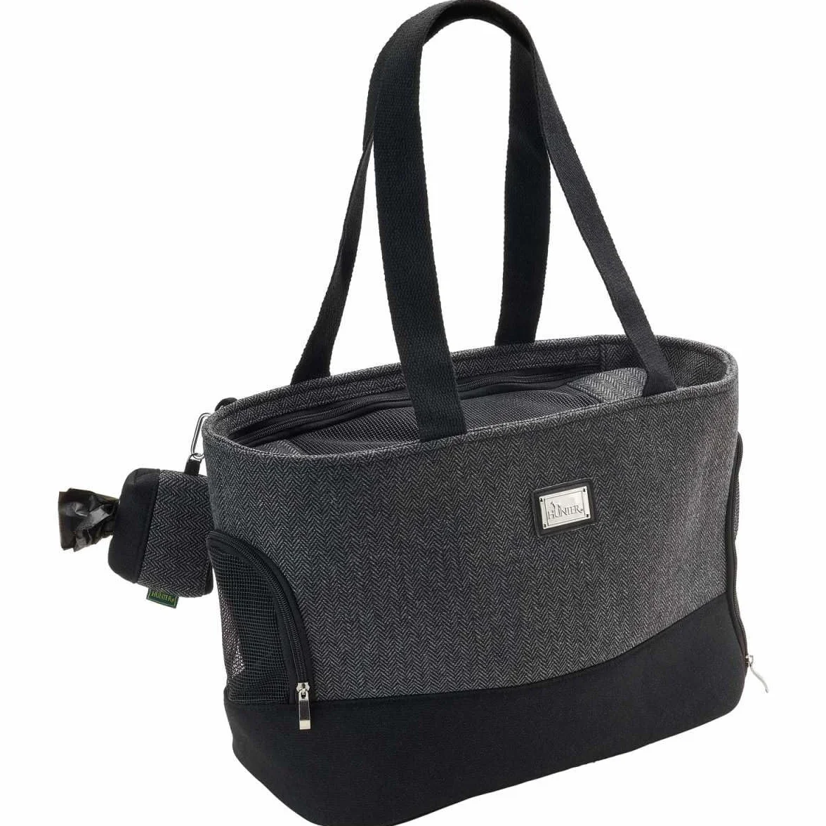 HUNTER Shopper Barcelona 40x19x30 cm szary z astuccio porta sacchettini