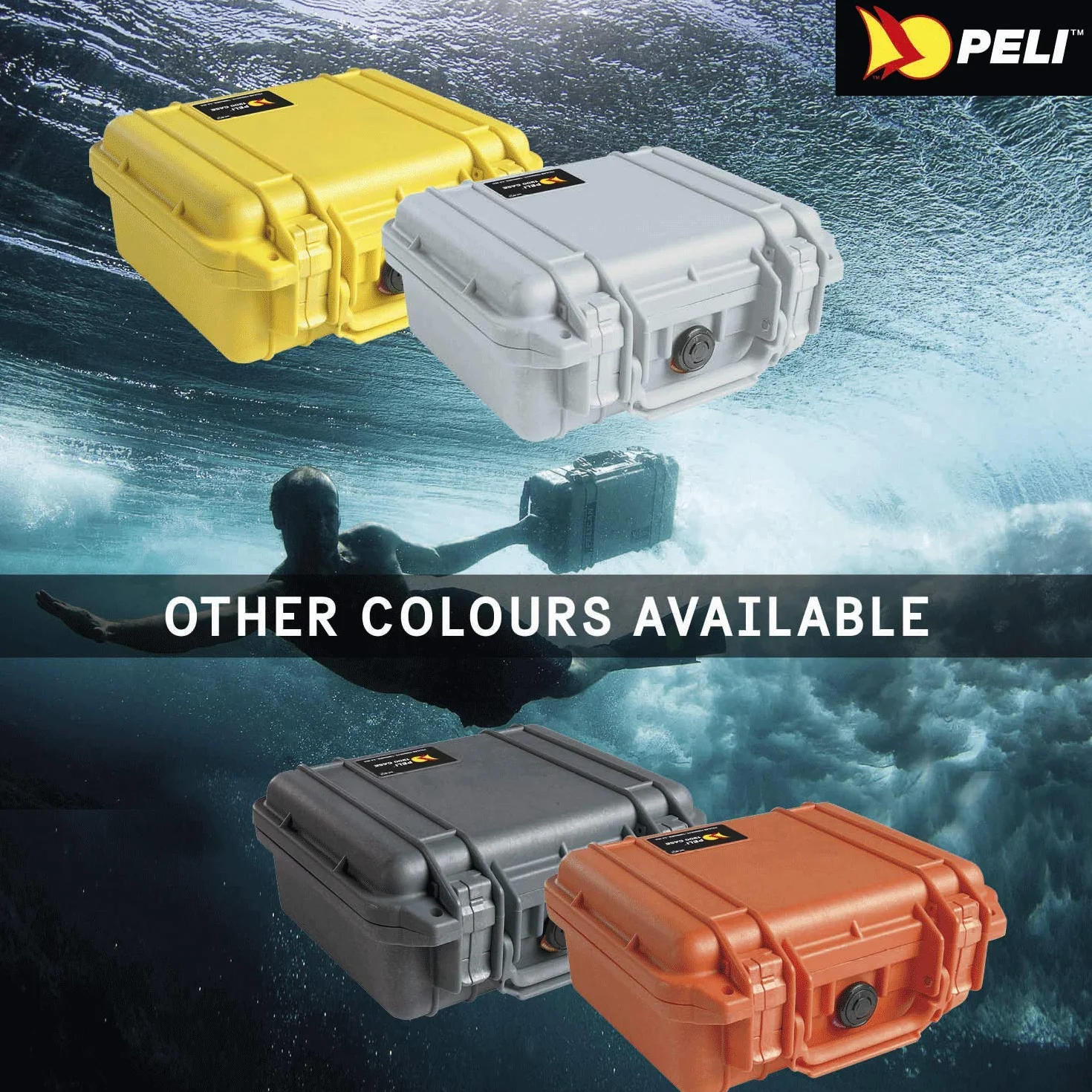 PELI 1010 Valigia Micro Impermeabile IP67 0,3L Giallo Nero
