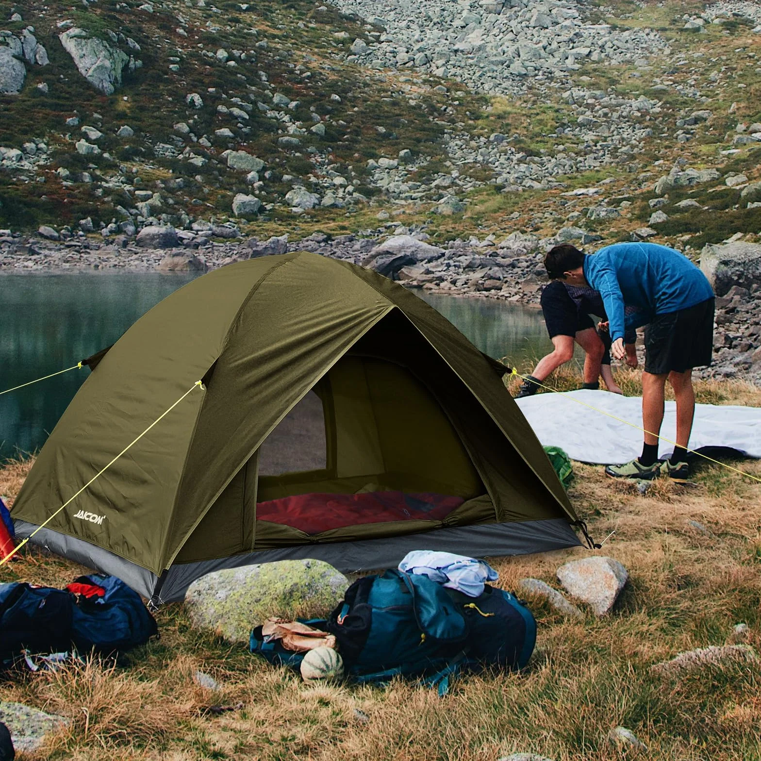 JAICOM Tenda Campeggio Ultraleggera 3-4 Stagioni Anti UV Impermeabile Doppia Porta