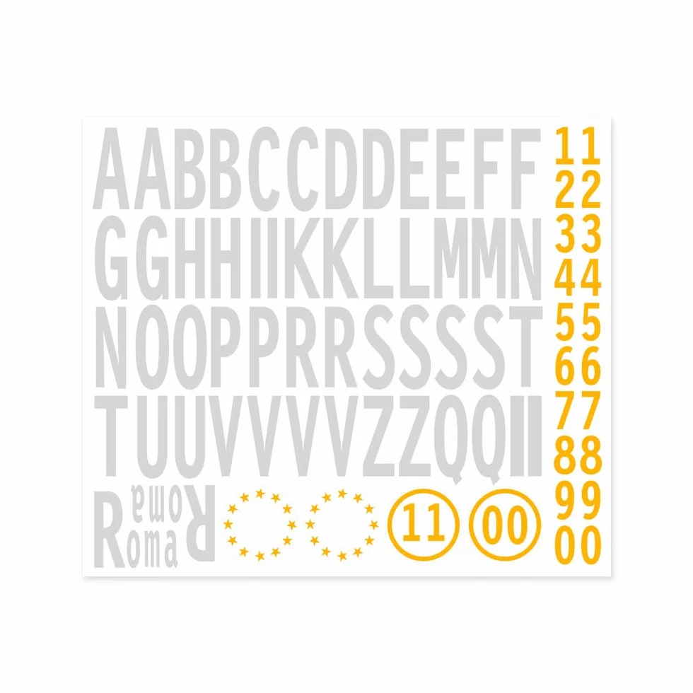 4R Quattroerre.it - 1203 - Kit Lettere Adesive Targa, Provincia + Anno