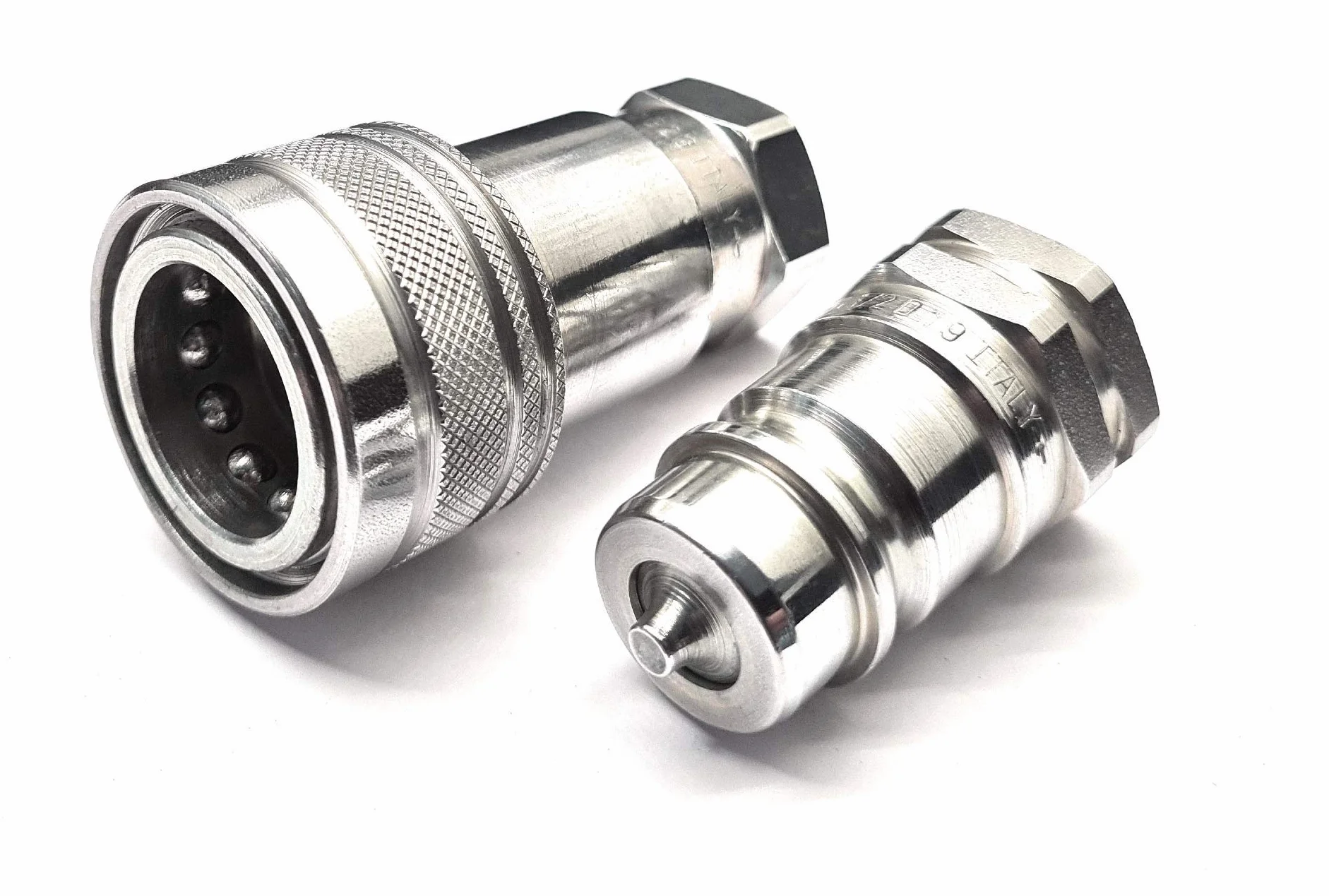 Set accoppiamenti a sgancio rapido idraulico 1/2" BSP trattore caricatore maschio femmina