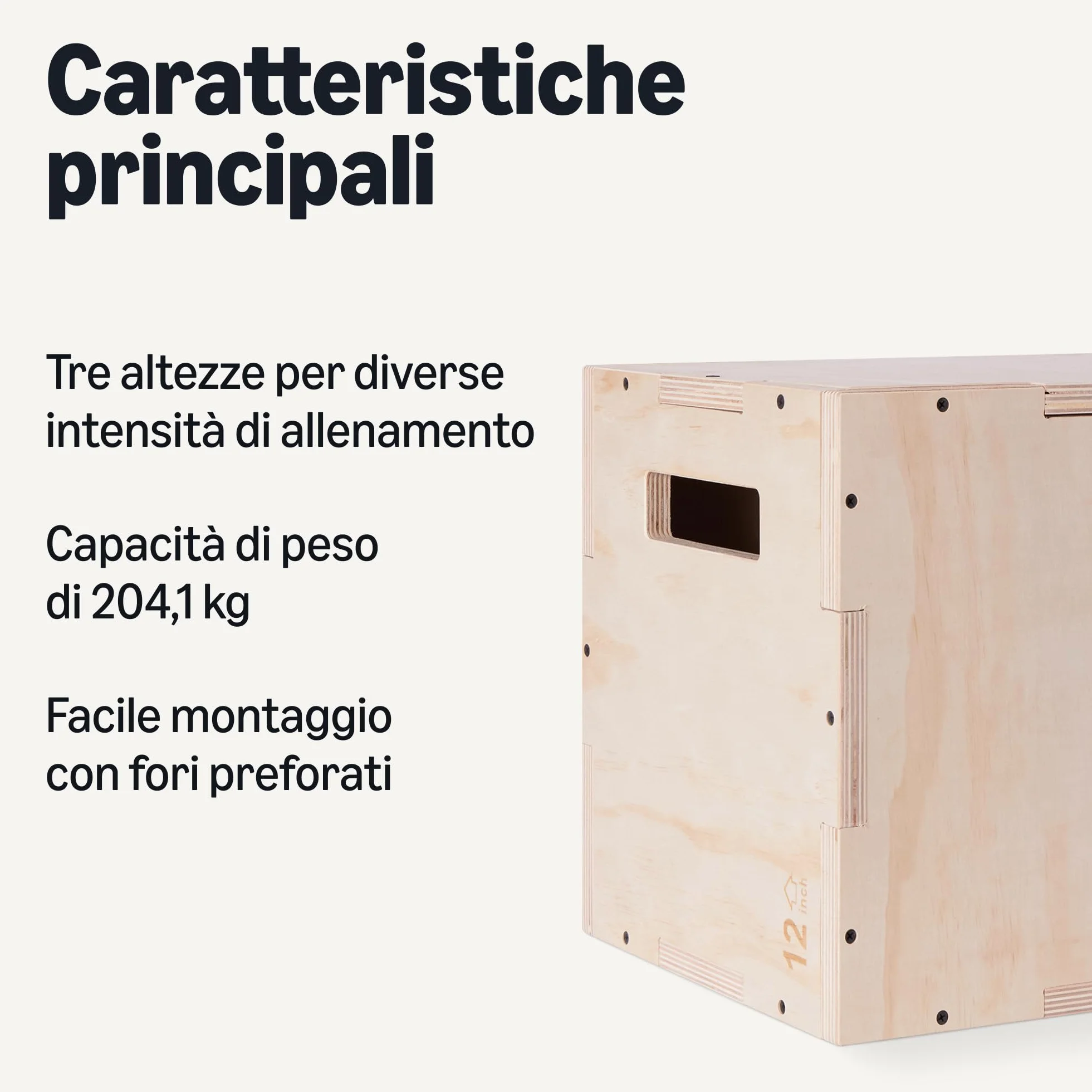 Amazon Basics Plyometric Jump Box, Plyo Box for Home Gym