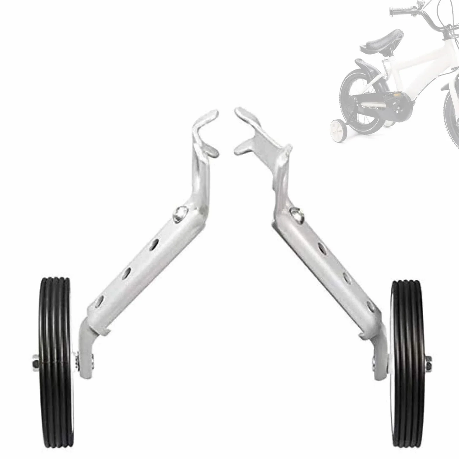 COPPIA ROTELLE UNIVERSALI BICI BAMBINO BAMBINA 16" 24" BICICLETTA STABILIZZATORI LATERALI