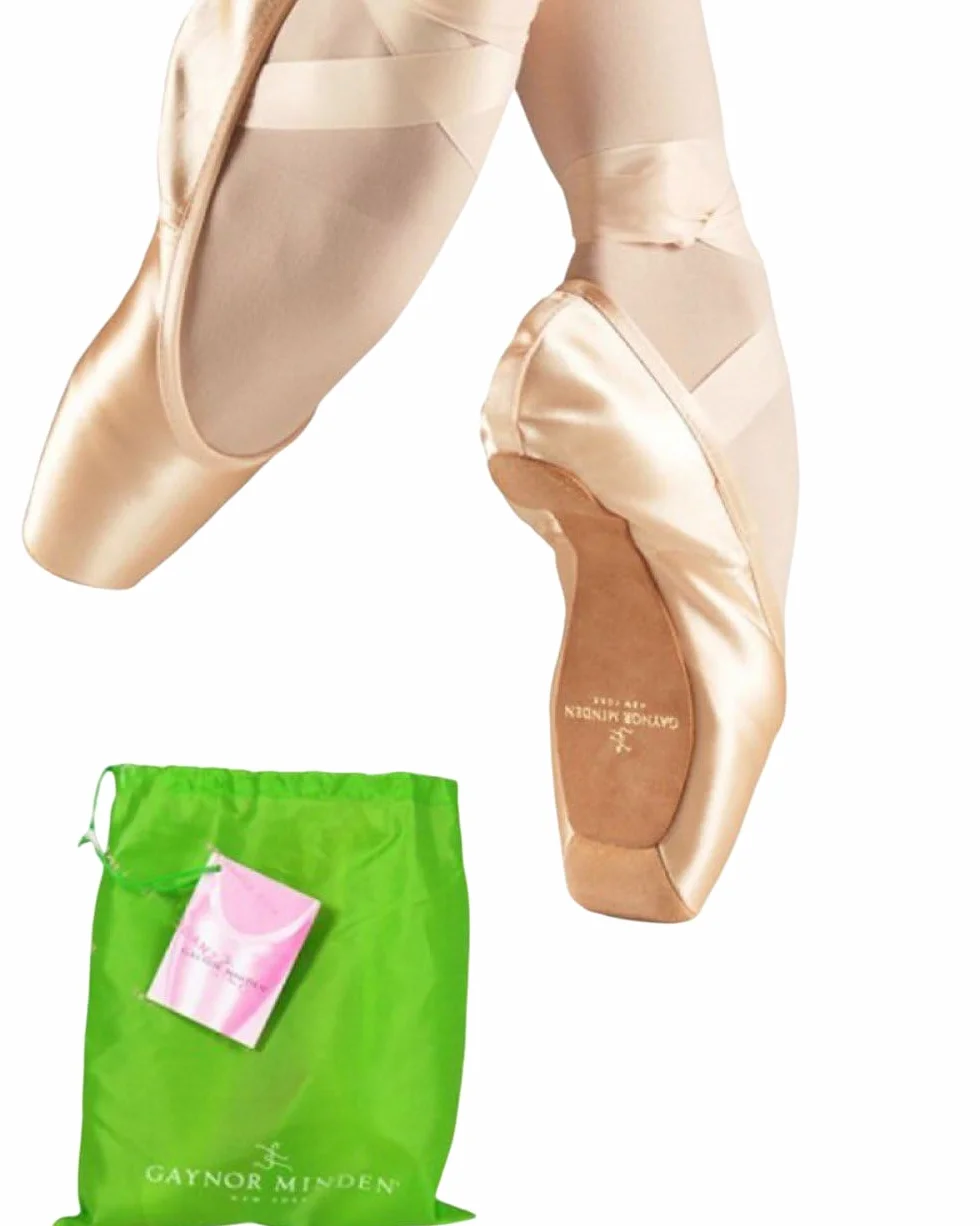 Etoile Classic Fit Gaynor Scarpette da Punta Punte Saggio Prova Spettacolo Ballo Mascherina Box Tallone Nastri Ballerina Relax Arco Flessibile Sport Danza Classica