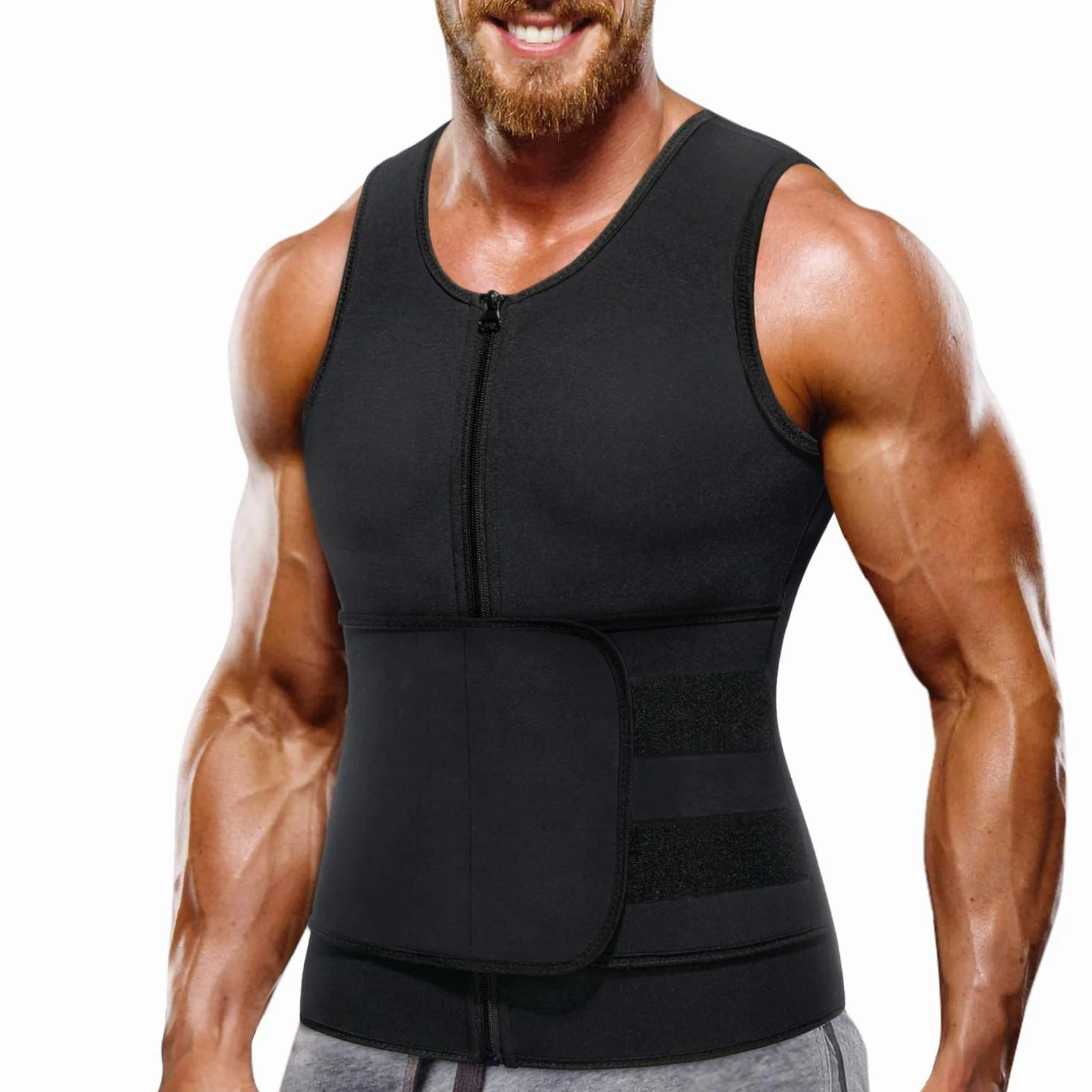 Canottiera Dimagrante Uomo Fascia Addominale Neoprene Perdita di Peso Gilet Sauna Allenamento Fitness Body Shaper