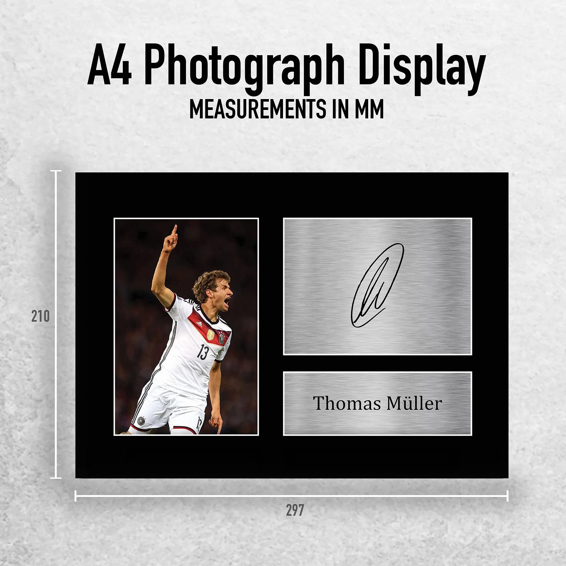 Thomas Muller Germany Immagine Autografia Stampa A4 Fan Sostenitori