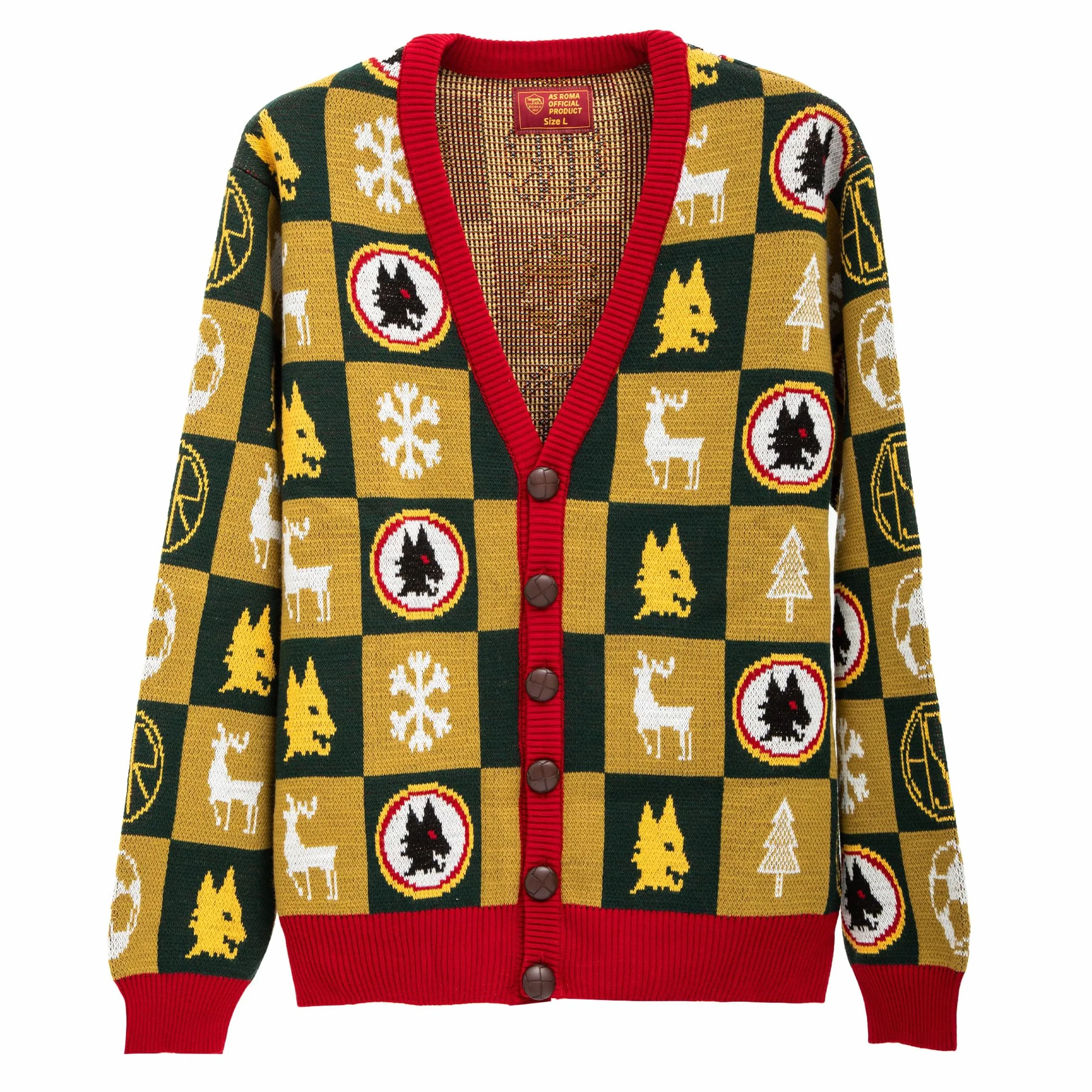 AS Roma Christmas Cardigan 24-25 XXL