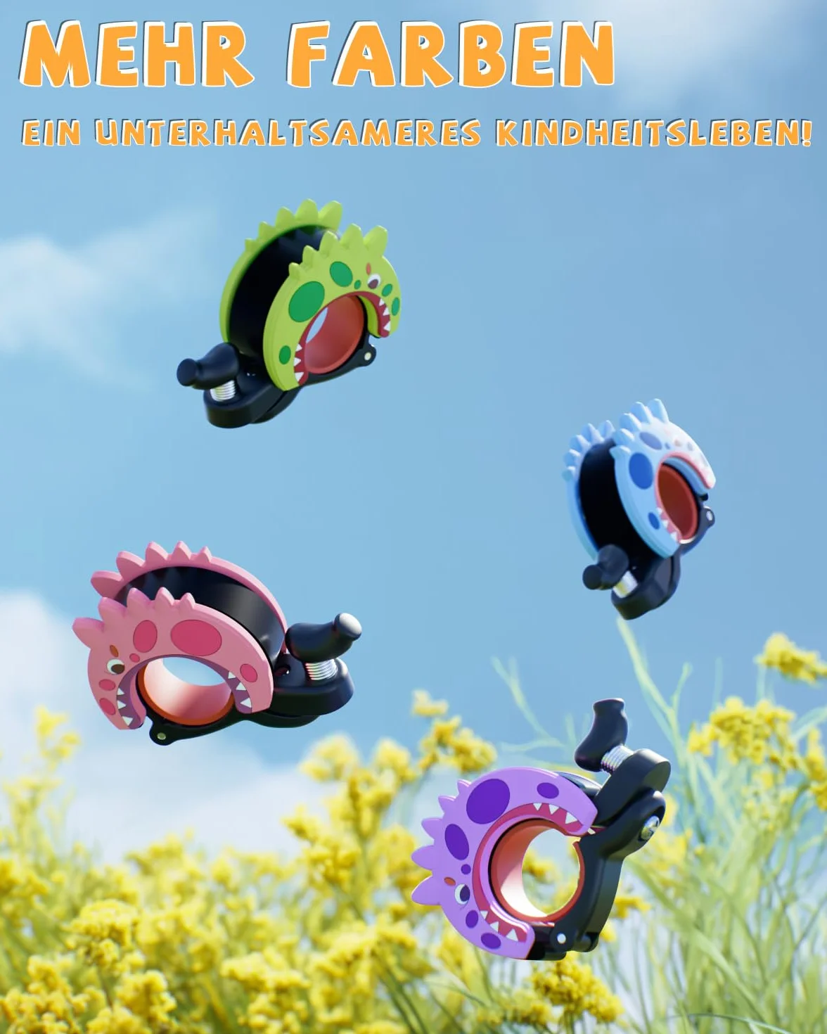 Campanello Bicicletta 22.2-25.4mm Mini Campanello per Bambini Ragazzi
