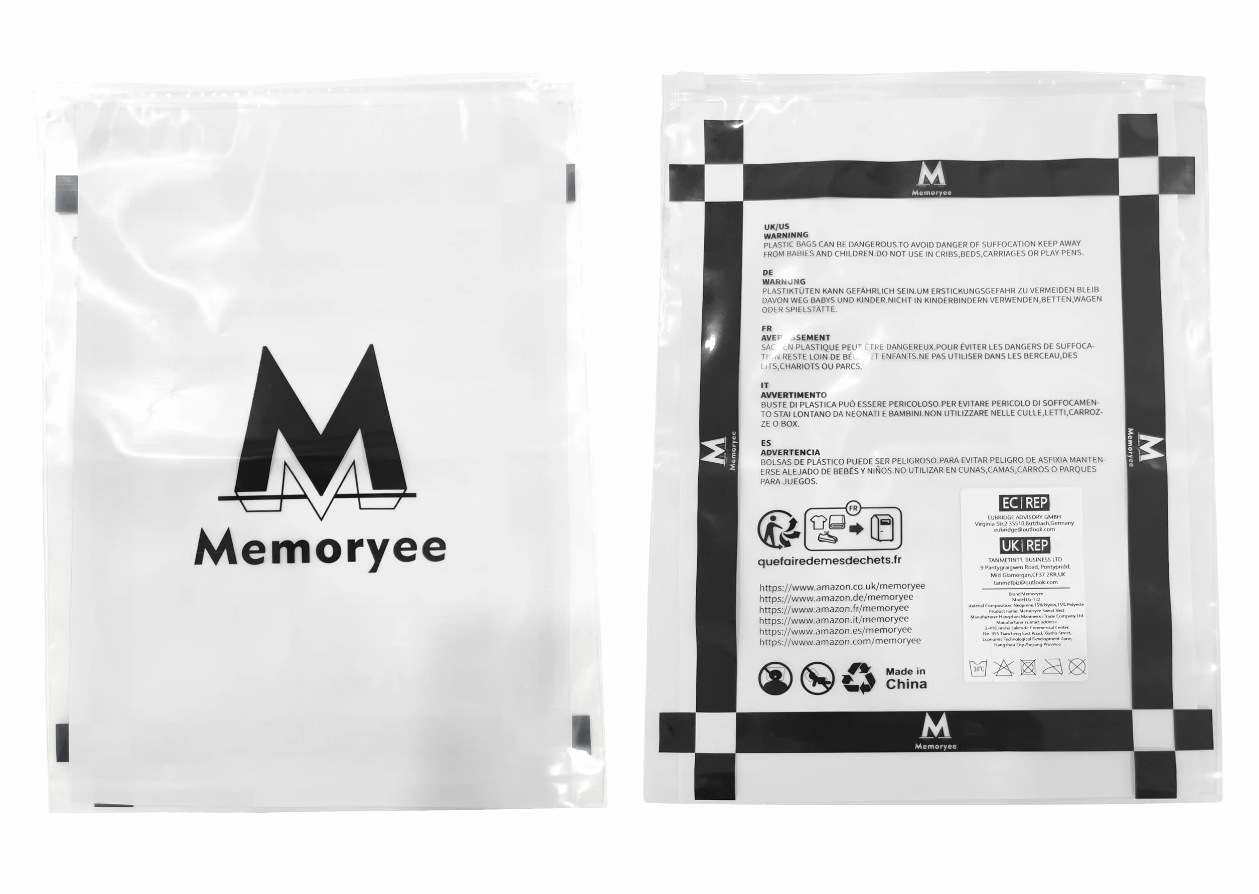 Memoryee Gilet Neoprene Body Shaper Tuta Sauna Allenamento Fitness Uomo