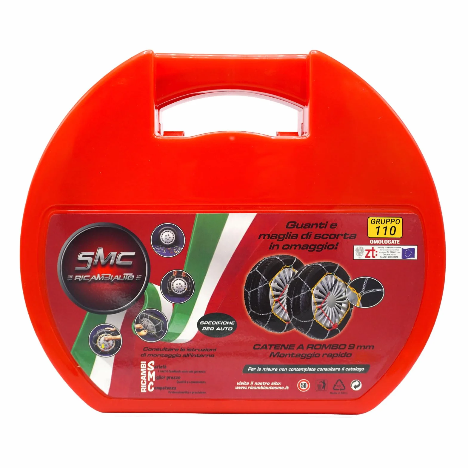 SMC Catene da Neve O-Norm TUV 9mm Pneumatici 215/50 R 18