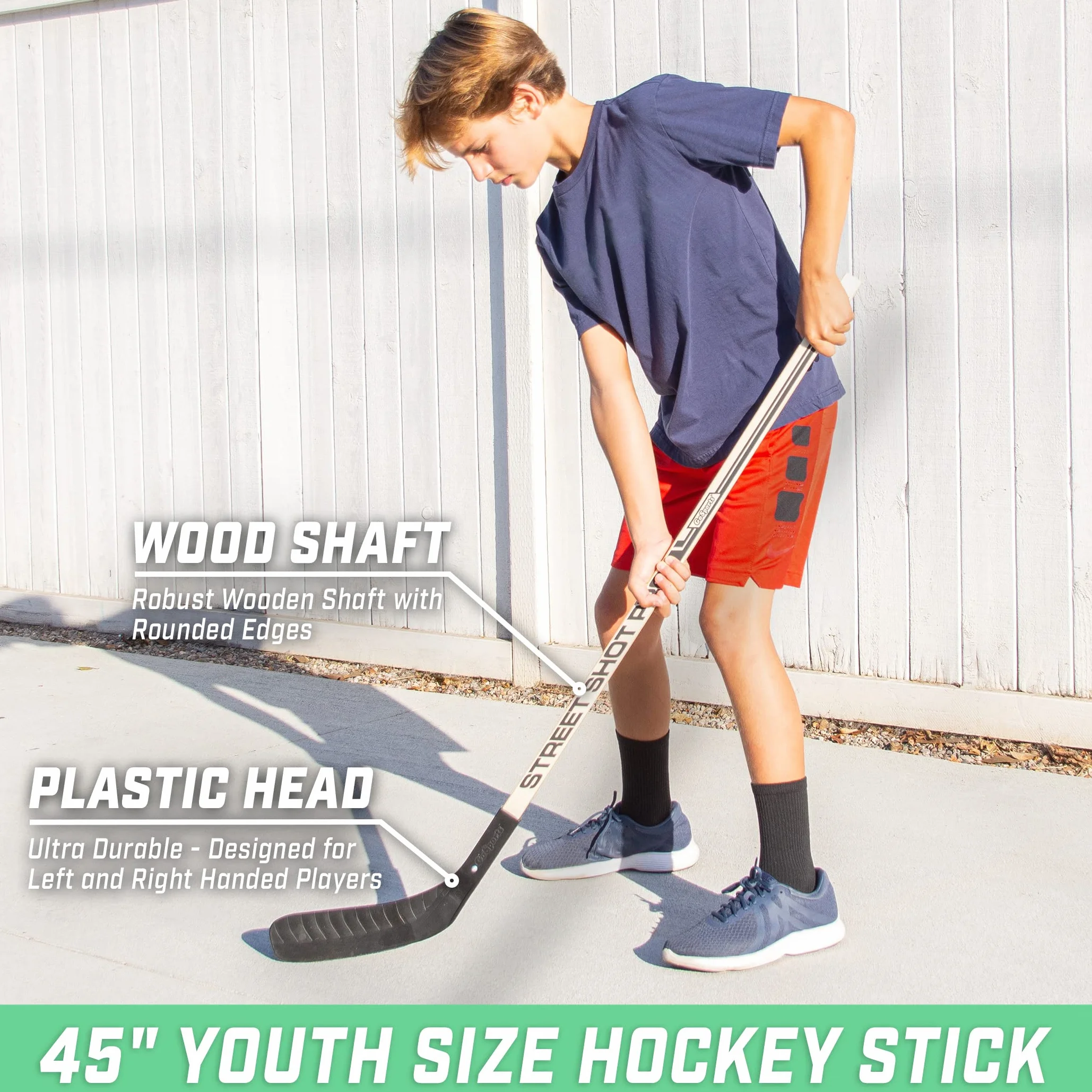 GoSports Street Hockey, Porte da Hockey su Strada con Bastoni (Confezione da 2)