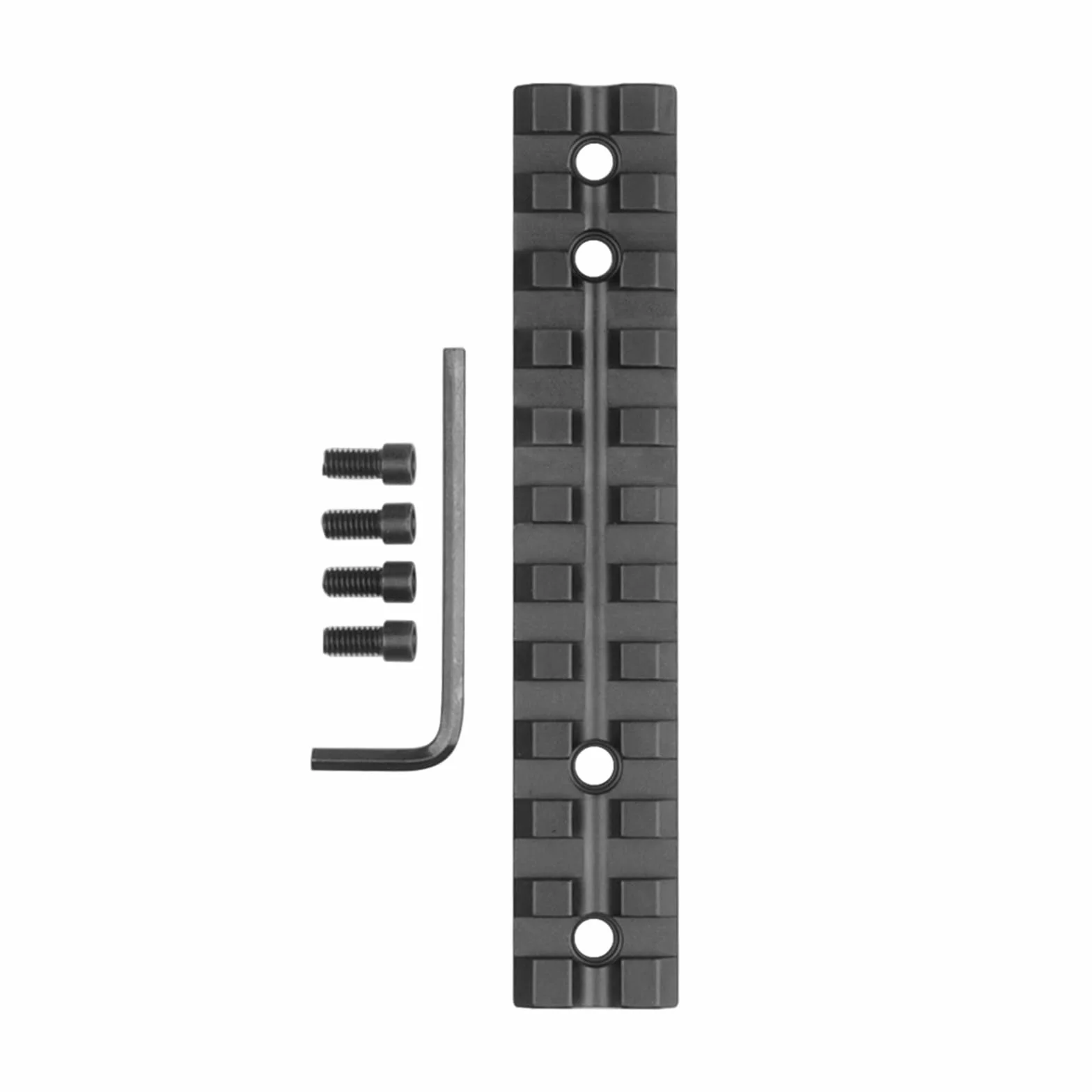 Profilo Basso Lega di Alluminio Picatinny Monte Ferroviaria per Supporti 10/22, 11 Slot Binario Tattico