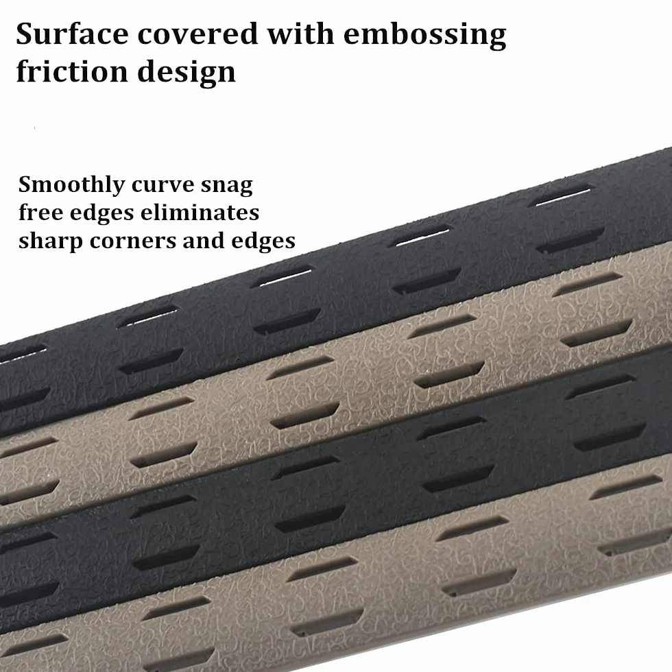 Tactical Rubber Mlok Keymod Rail Panel Kit 5PCS Heat Resistant Handguard Cover Abbronzatura