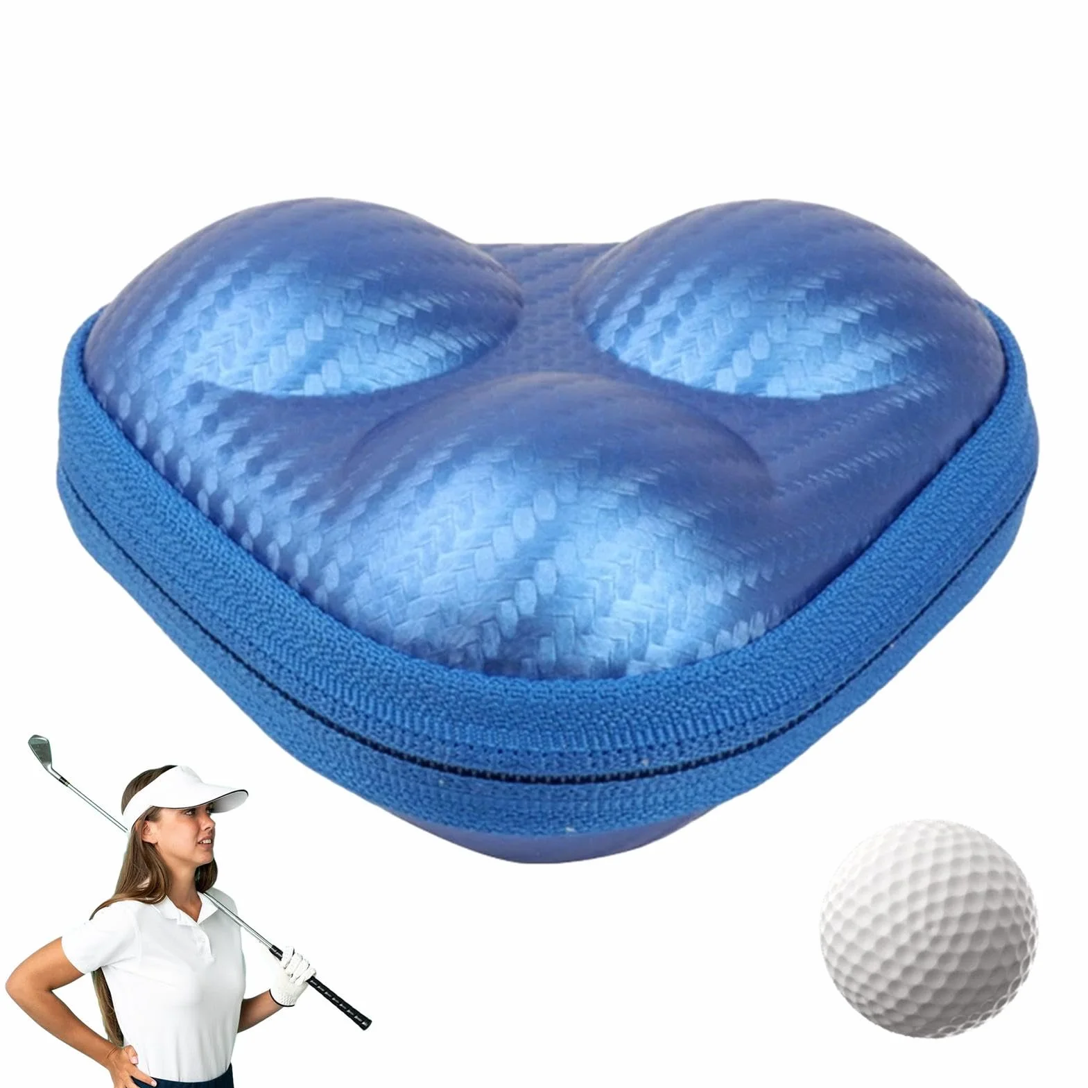 Borsa da golf porta palline portatile custodia con cerniera scatola rigida leggera