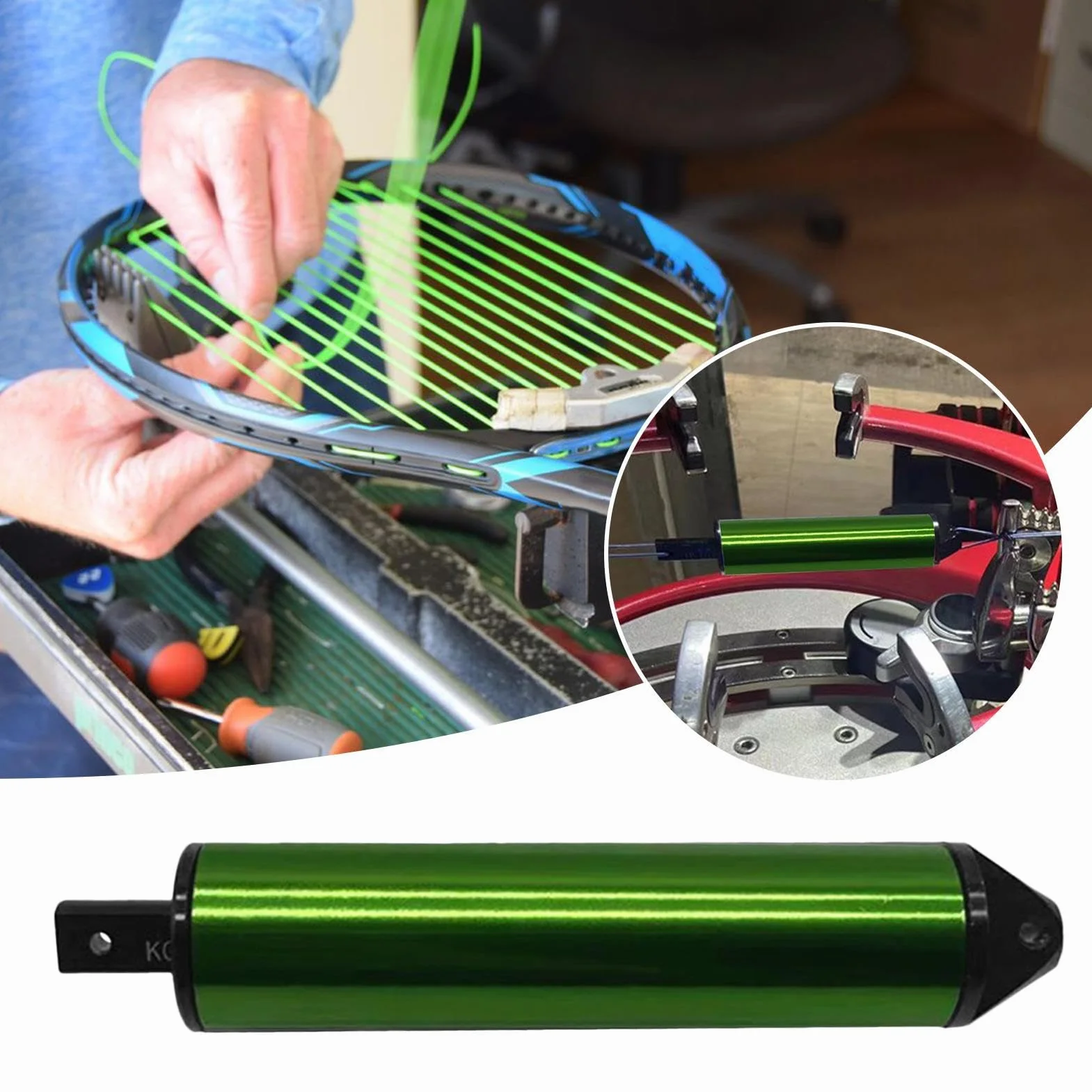 Zankie Misuratore di Tensione per Corde da Tennis | Calibratore per Racchetta Tennis Squash Racquetball Badminton