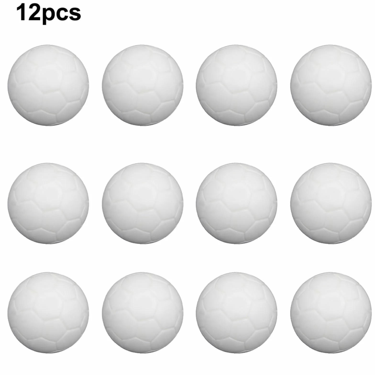 Palline da calcio balilla in resina bianca 36 mm lisce 12 pezzi