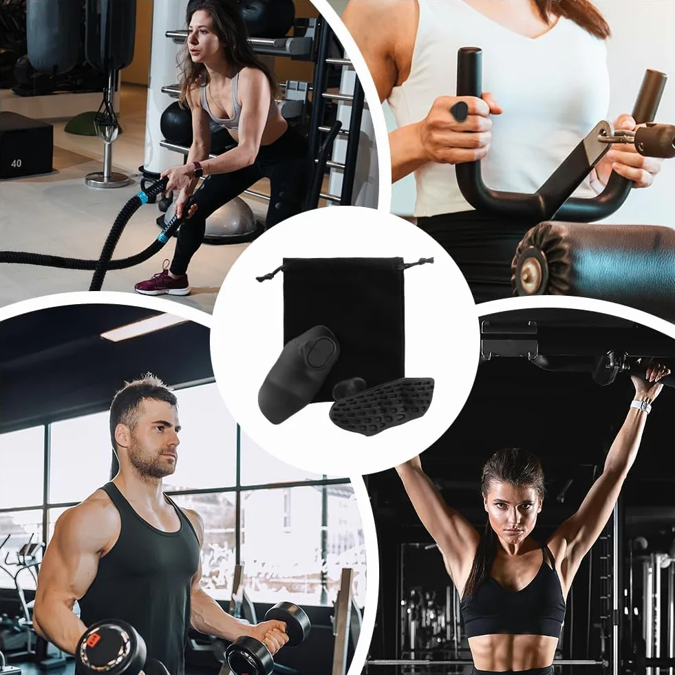 flintronic Impugnature da Palestra Antiscivolo in Silicone per Sollevamento Pesi e Trazioni