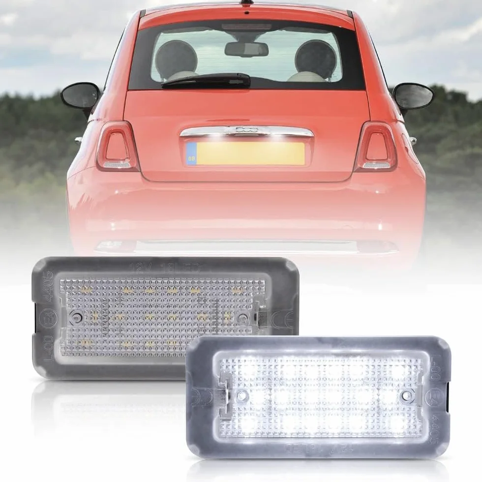 LED Luci targa per F.iat 500 2007-2019, 2008-2024 Abarth 500/595/695 Luce Targa, Fi.at 500C 595C 312 Led Targa Auto Canbus senza errori