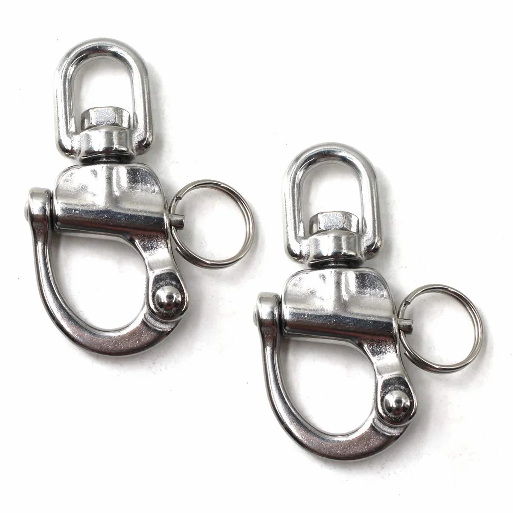 Snap Grillo Marine Grade 316 acciaio inox anello girevole 87 mm Yacht barca a vela Hardware confezione da 2