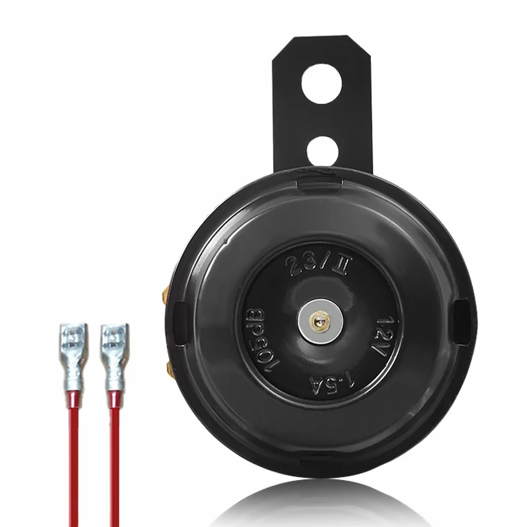 Clacson Auto, 12V, Clacson Moto, Clacson Camion, Tromba Potente Clacson per Moto, Scooter, Veicolo, ATV, Quad, Moped, Nero