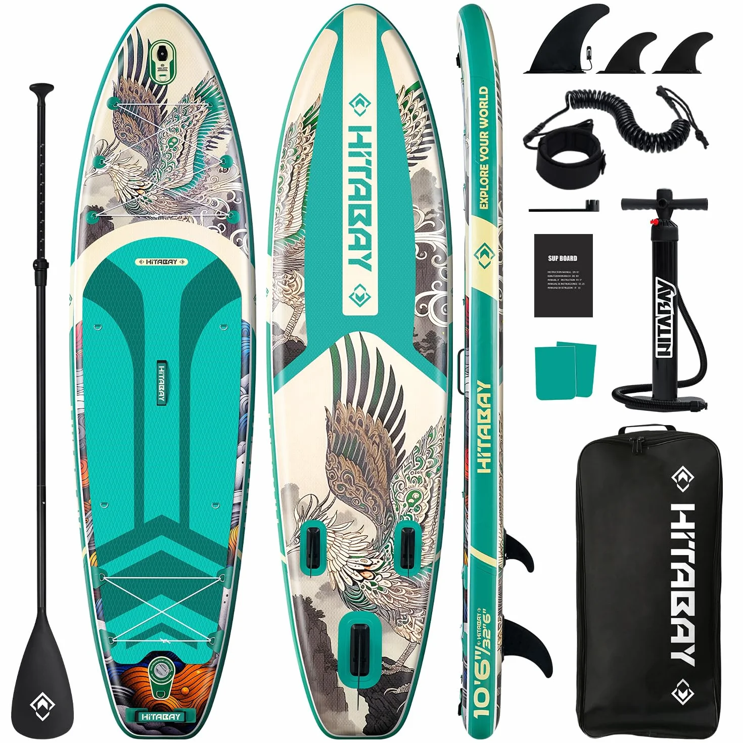 Tavola SUP Gonfiabile 320 x 81 x 15 cm, Paddle Surf con Accessori, Capacità 150 kg