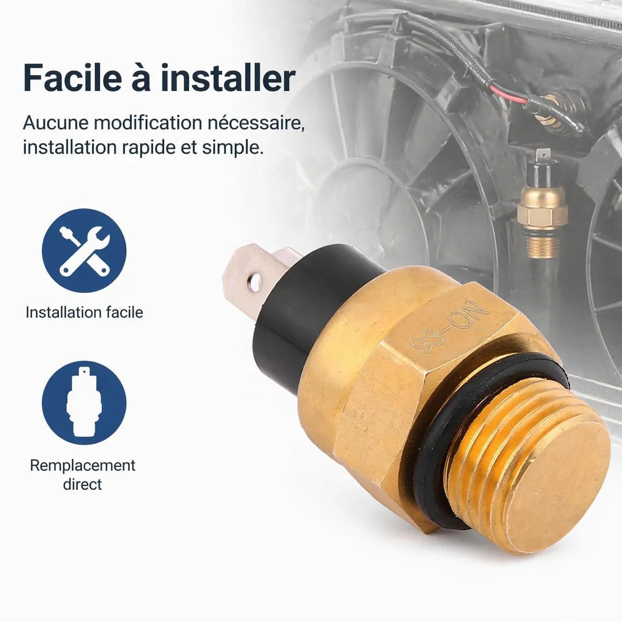 Sensore Termico Ventola di Raffreddamento Interruttore Termico Radiatore in Rame 2FM-039-067 per BJ250 BJ300GS