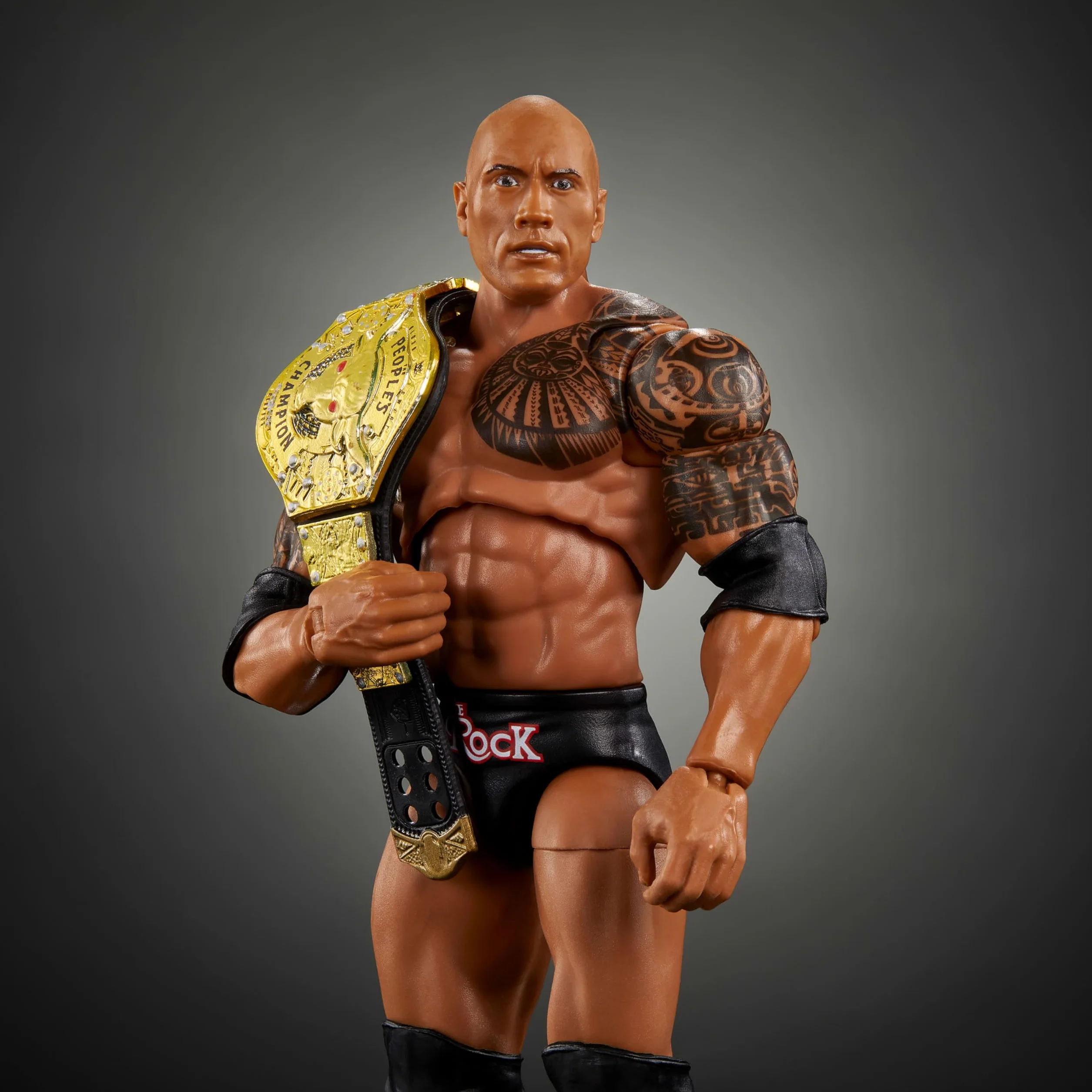 Mattel WWE Ultimate Edition Action Figure The Rock Collectible Set, 15,2 cm, Teste e mani intercambiabili, 30 punti di articolazione