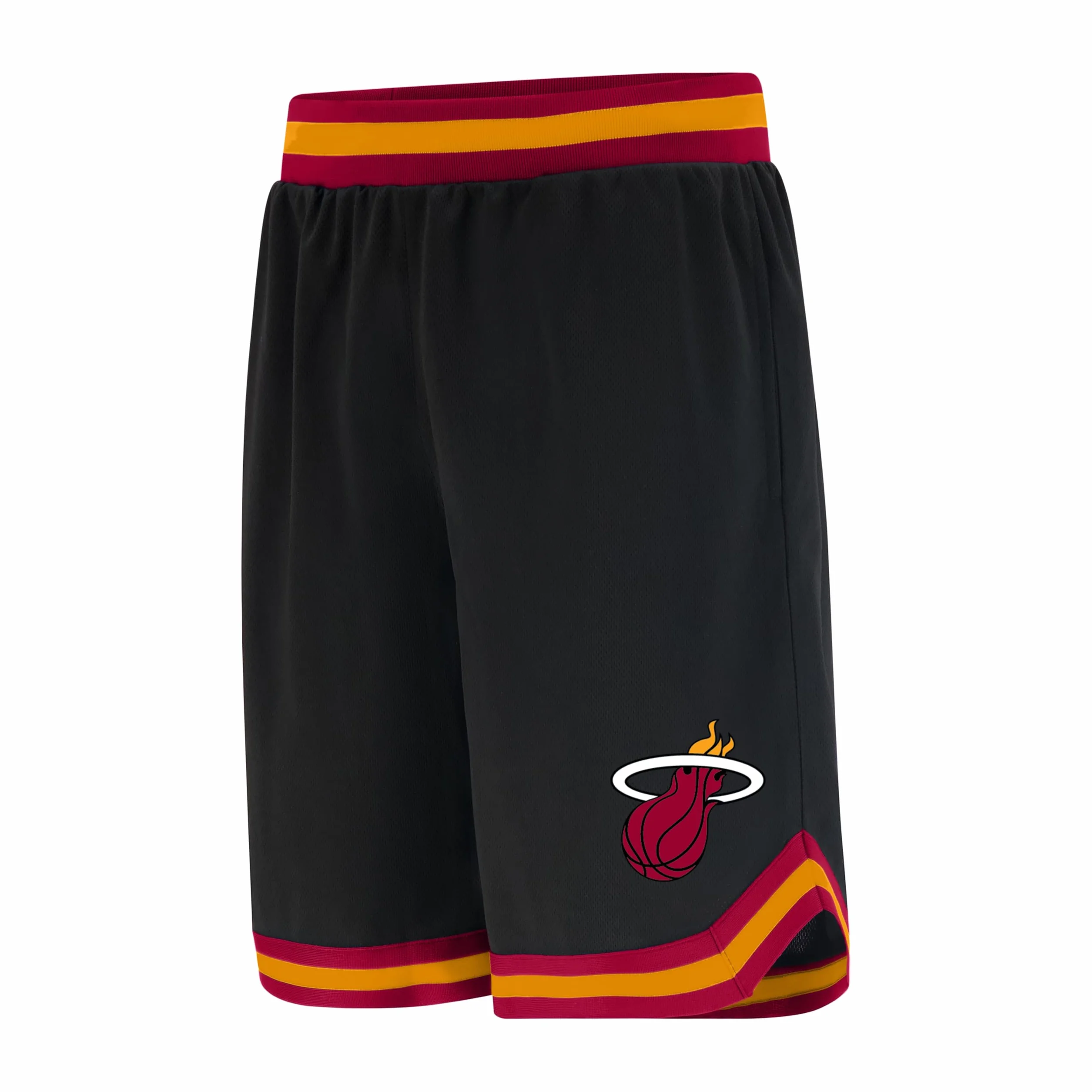 Ultra Game UNK NBA GSM3547F Woven Team Logo Poly Mesh Basket Shorts Nero, M