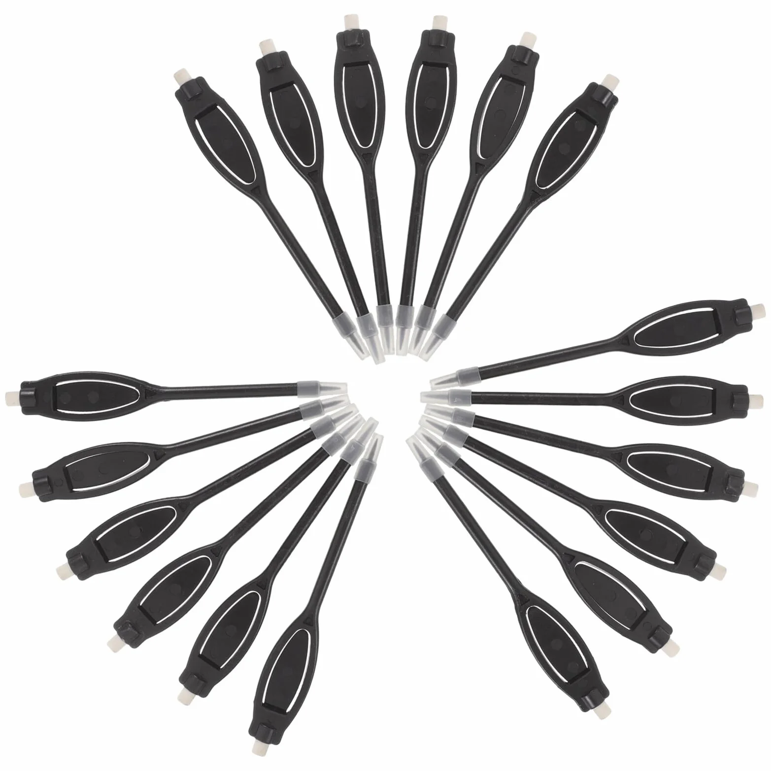 KALLORY Matite da Golf Set 20 Pezzi in Plastica Nera con Gomma e Clip